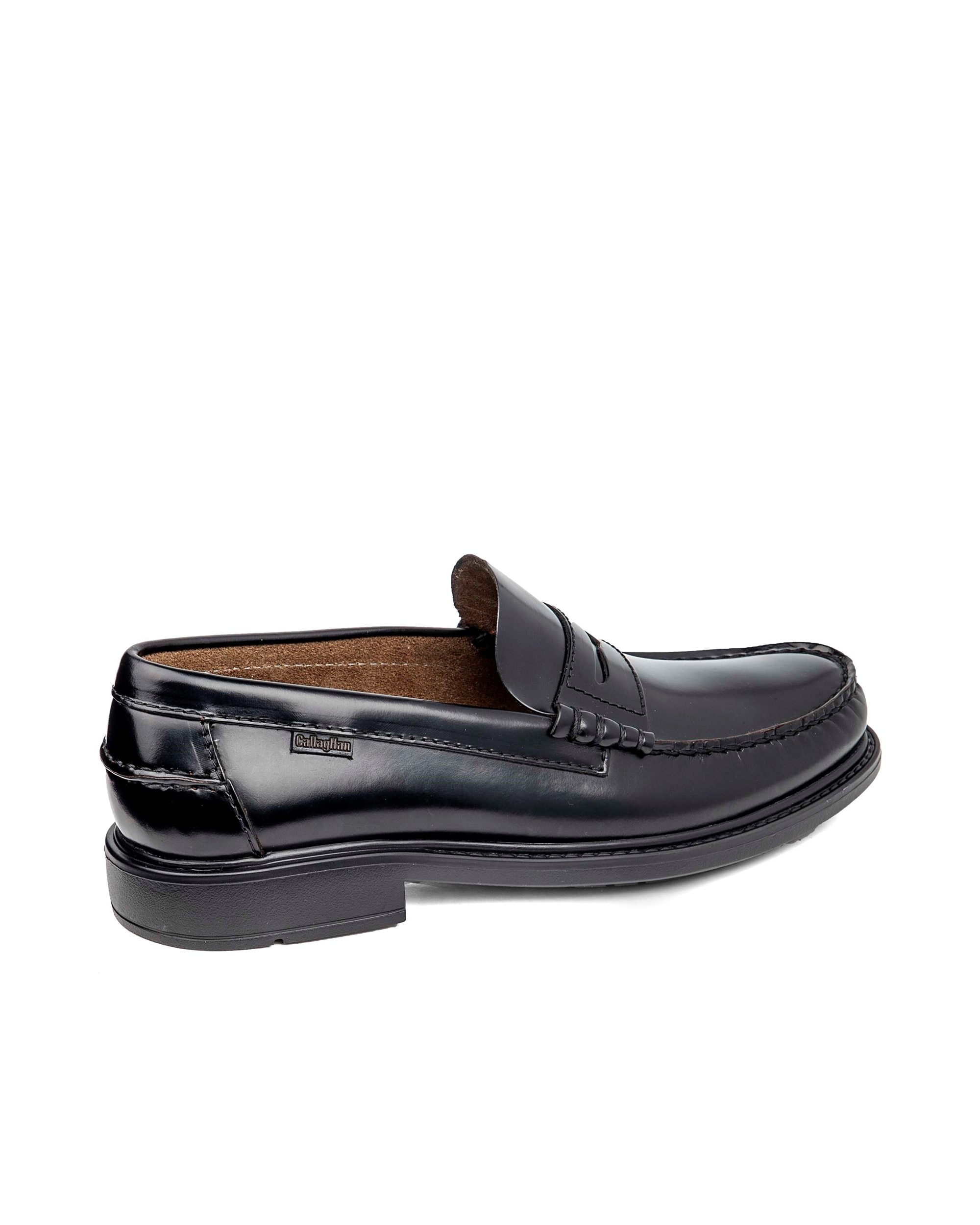Mocasines de piel de hombre con sistema adaptación - Callaghan - Negro Negro-2