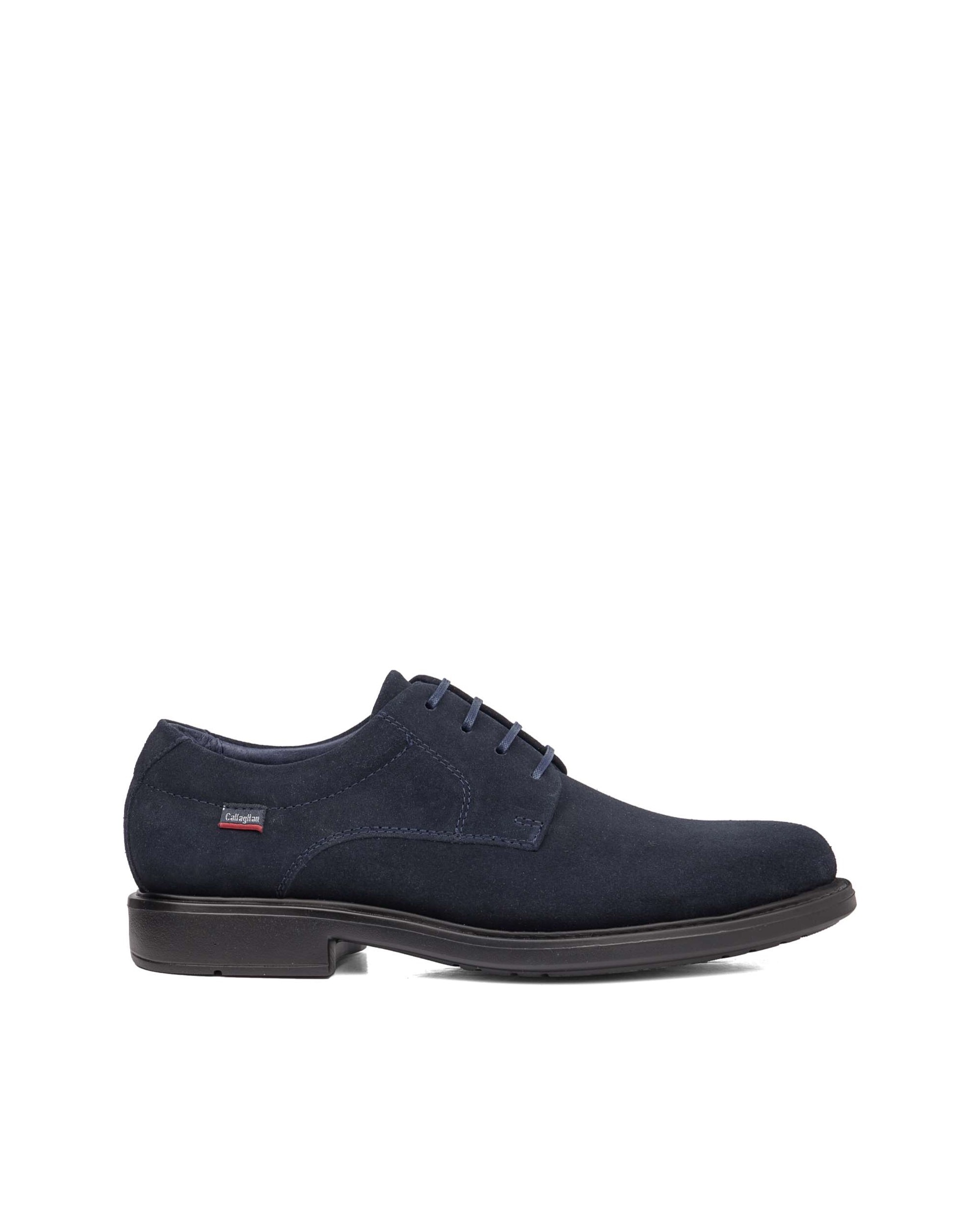 Zapato de piel de hombre con cordones con sistema adaptación - Callaghan - Azul Azul-1