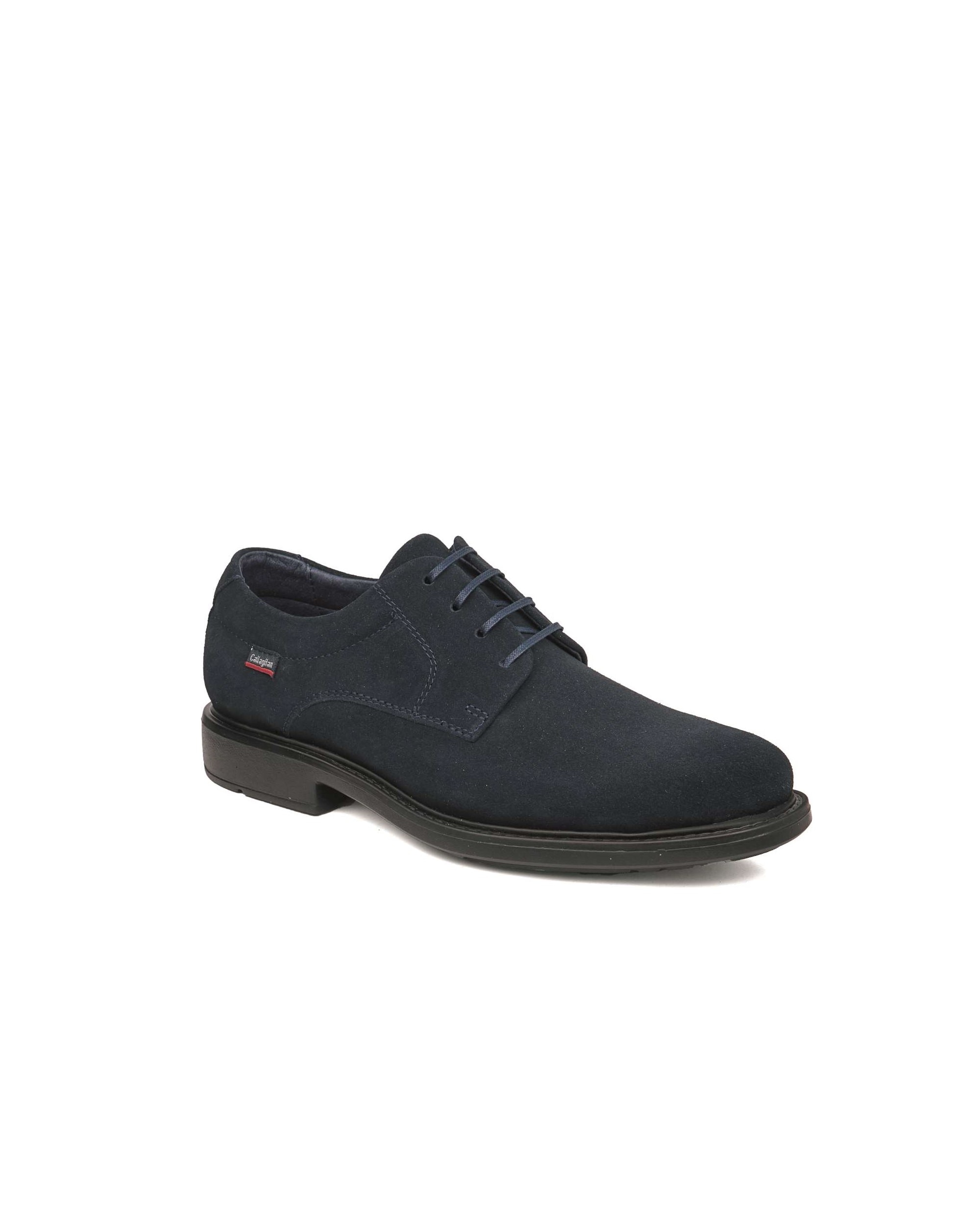 Zapato de piel de hombre con cordones con sistema adaptación - Callaghan - Azul Azul-3