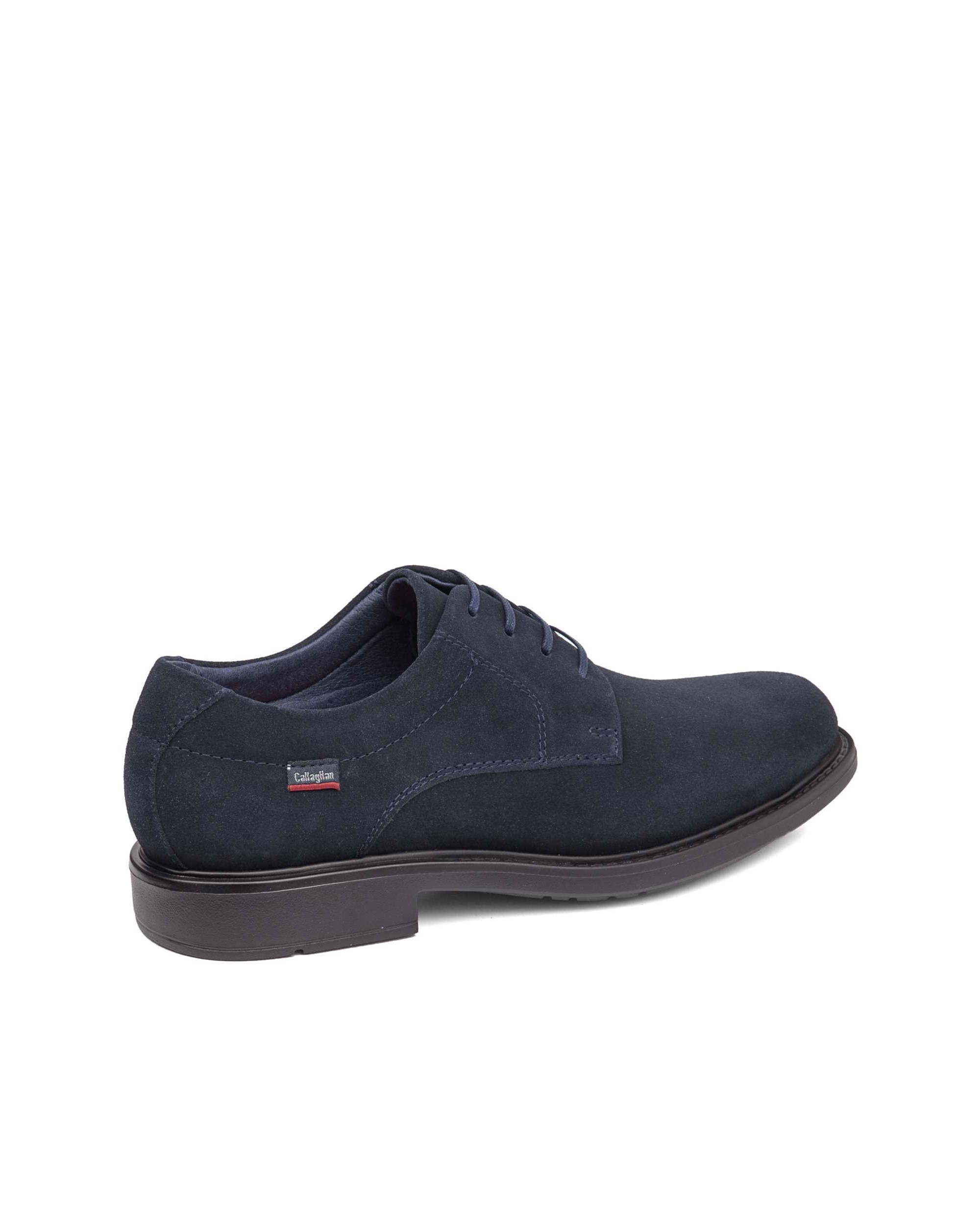 Zapato de piel de hombre con cordones con sistema adaptación - Callaghan - Azul Azul-2