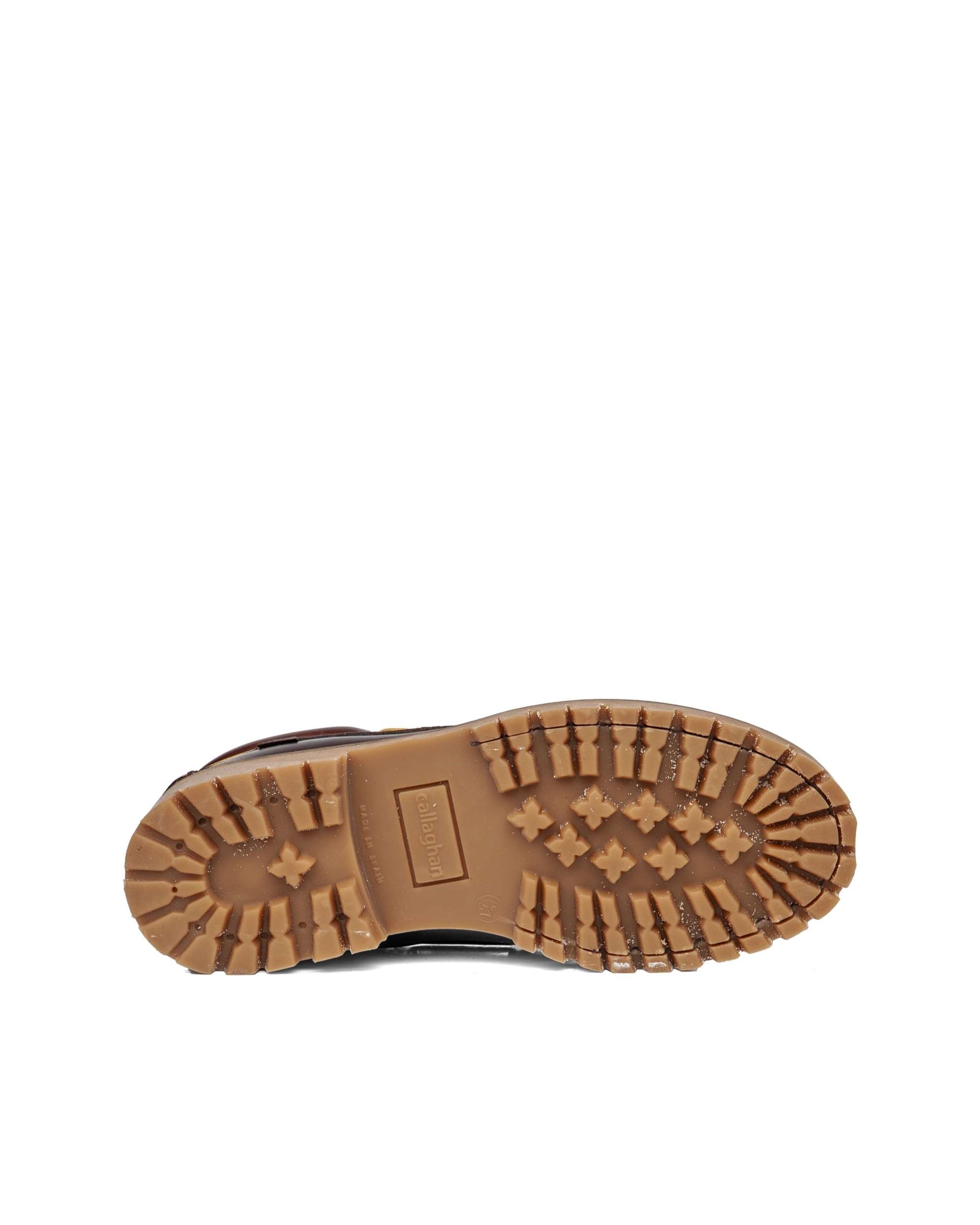 Nauticos de piel de mujer con cordones - Callaghan - Marrón oscuro Marrón oscuro-4