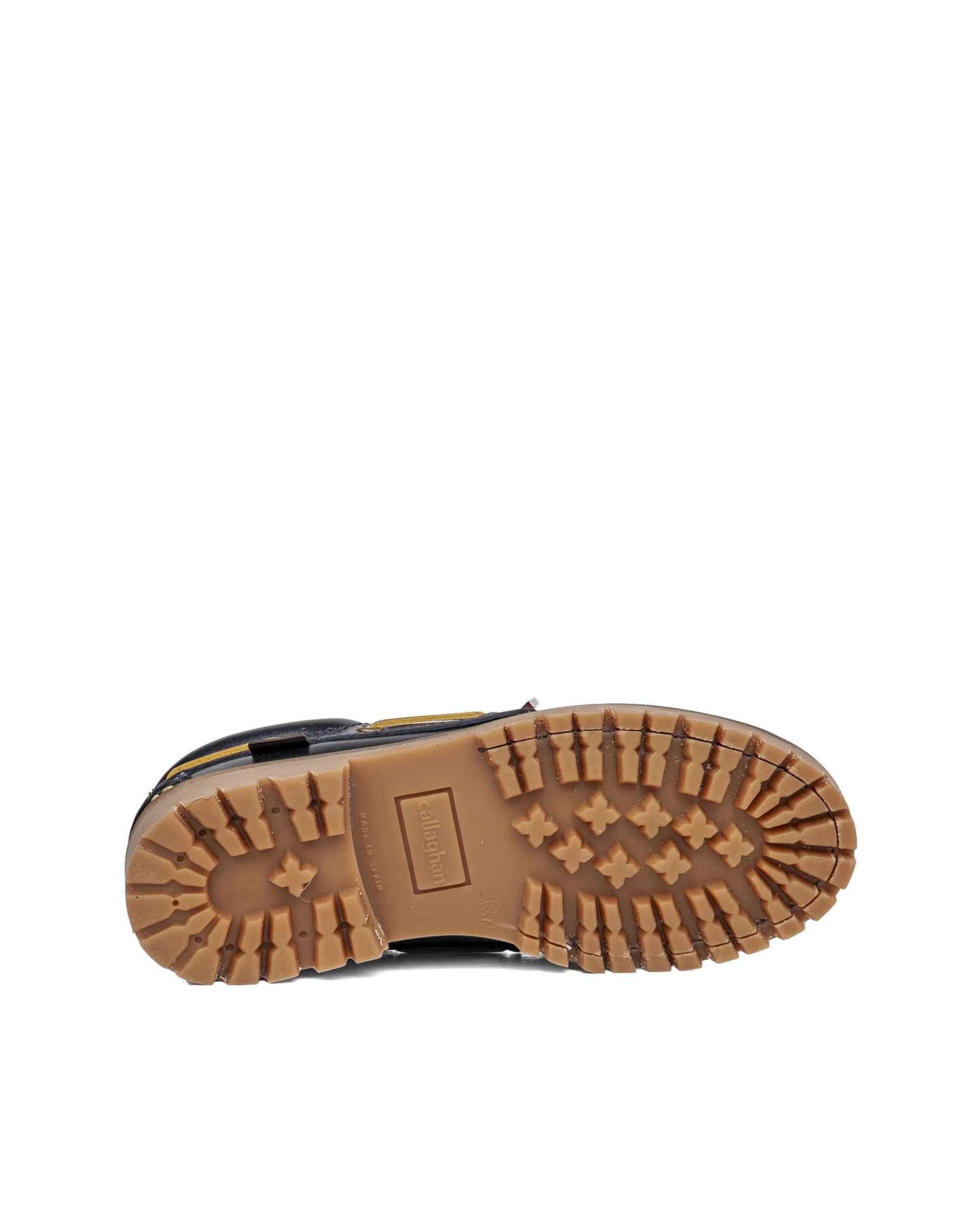 Nauticos de piel de mujer con cordones - Callaghan - Azul Azul-4