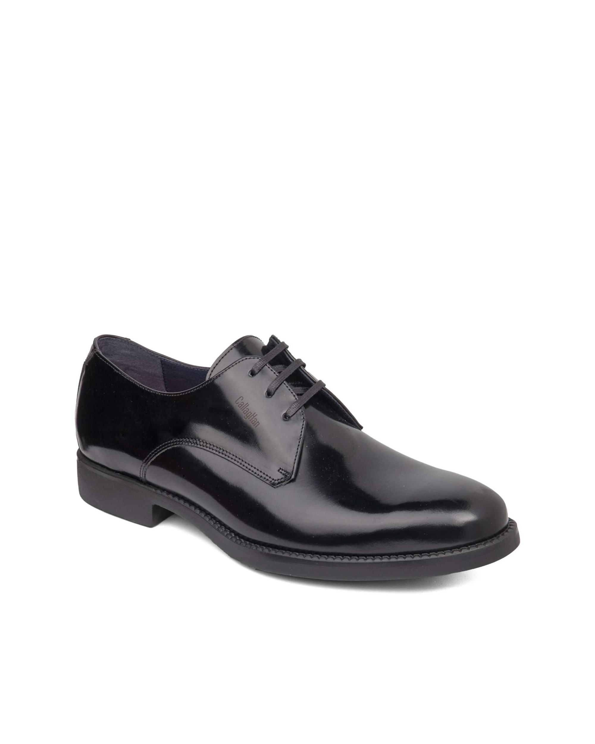 Zapato de piel de hombre con cordones con sistema adaptación - Callaghan - Negro Negro-3