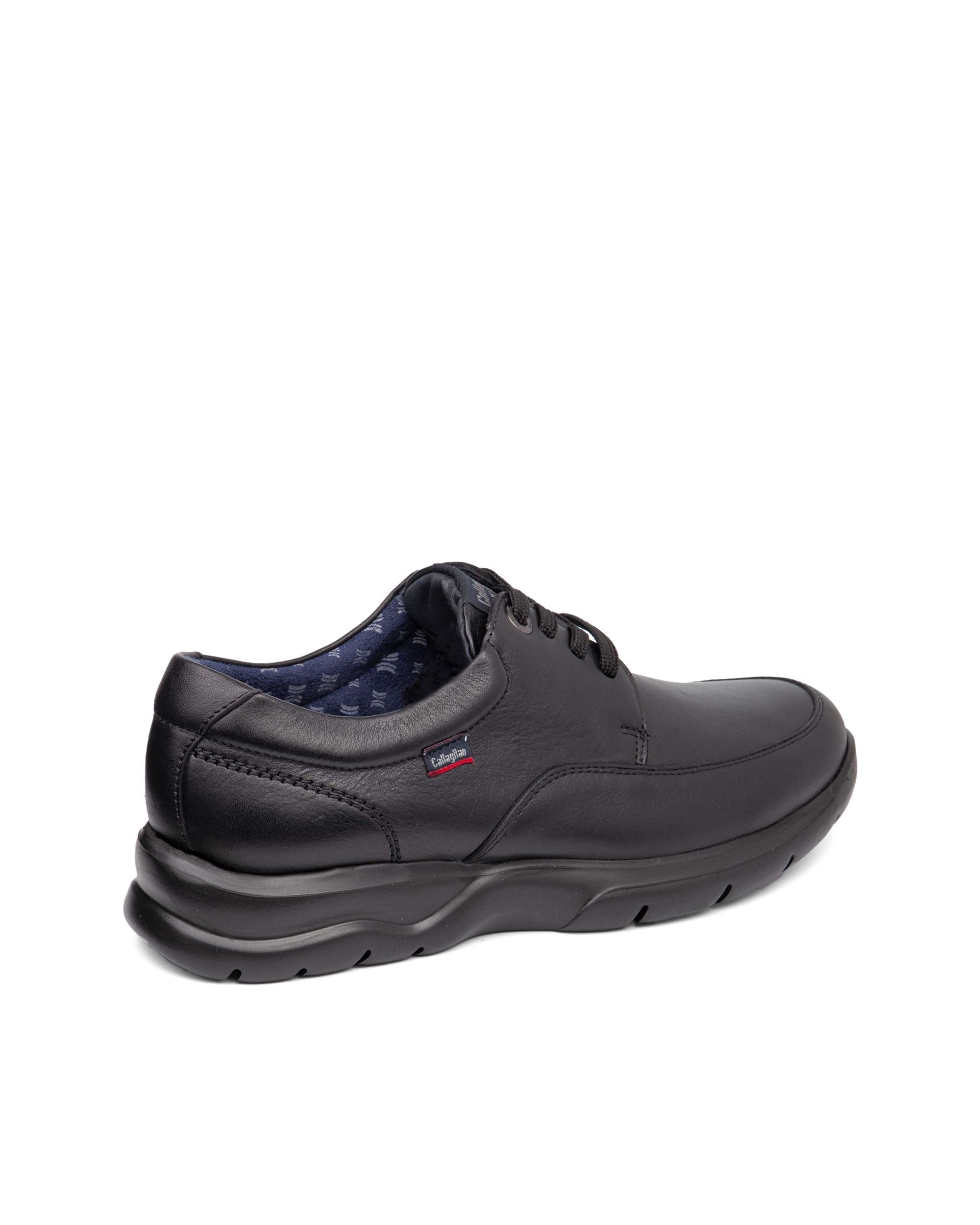 Zapato de piel de hombre con cordones con sistema adaptación - Callaghan - Negro Negro-3
