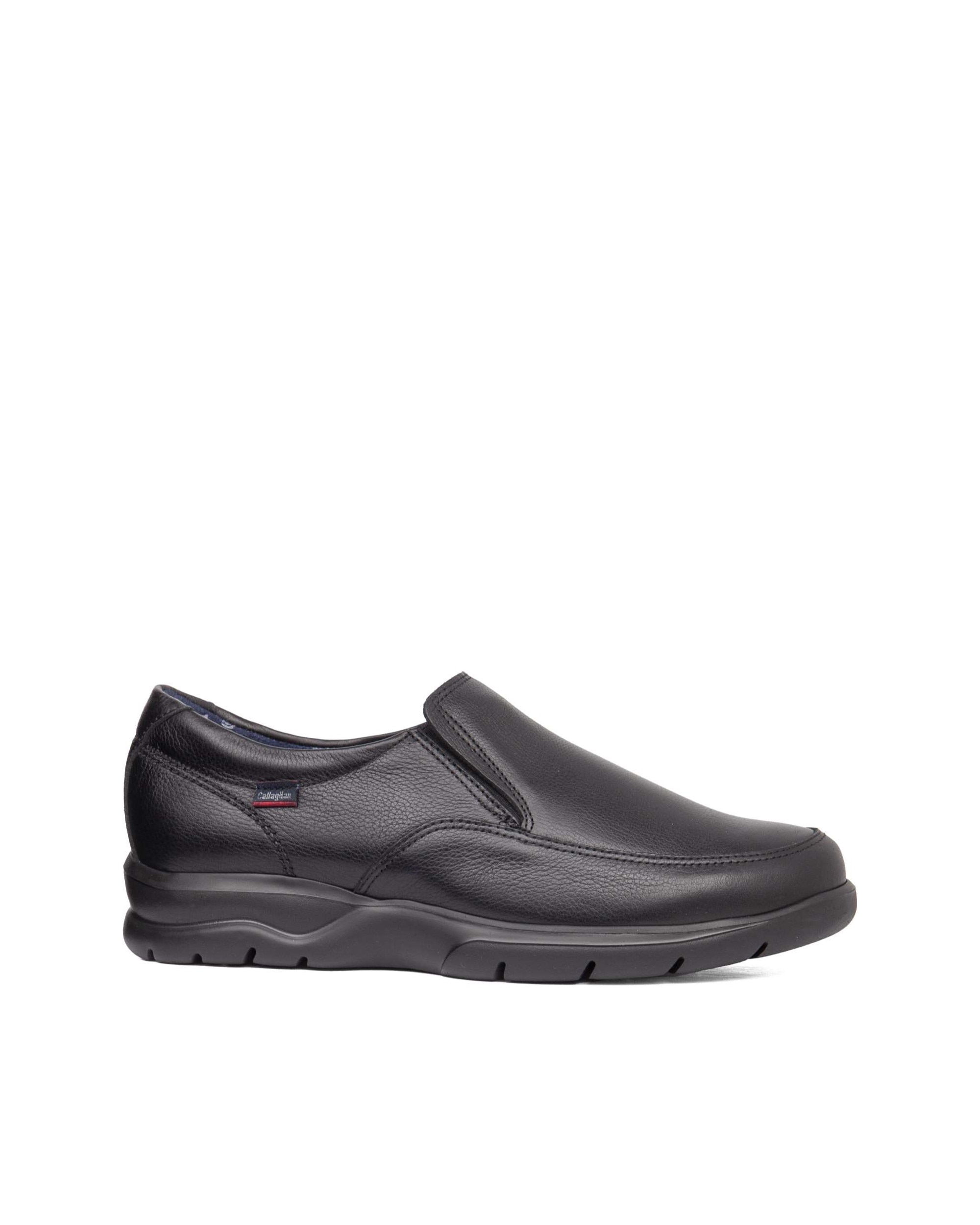 Zapato cómodo de piel de hombre con sistema adaptación - Callaghan - Negro Negro-1