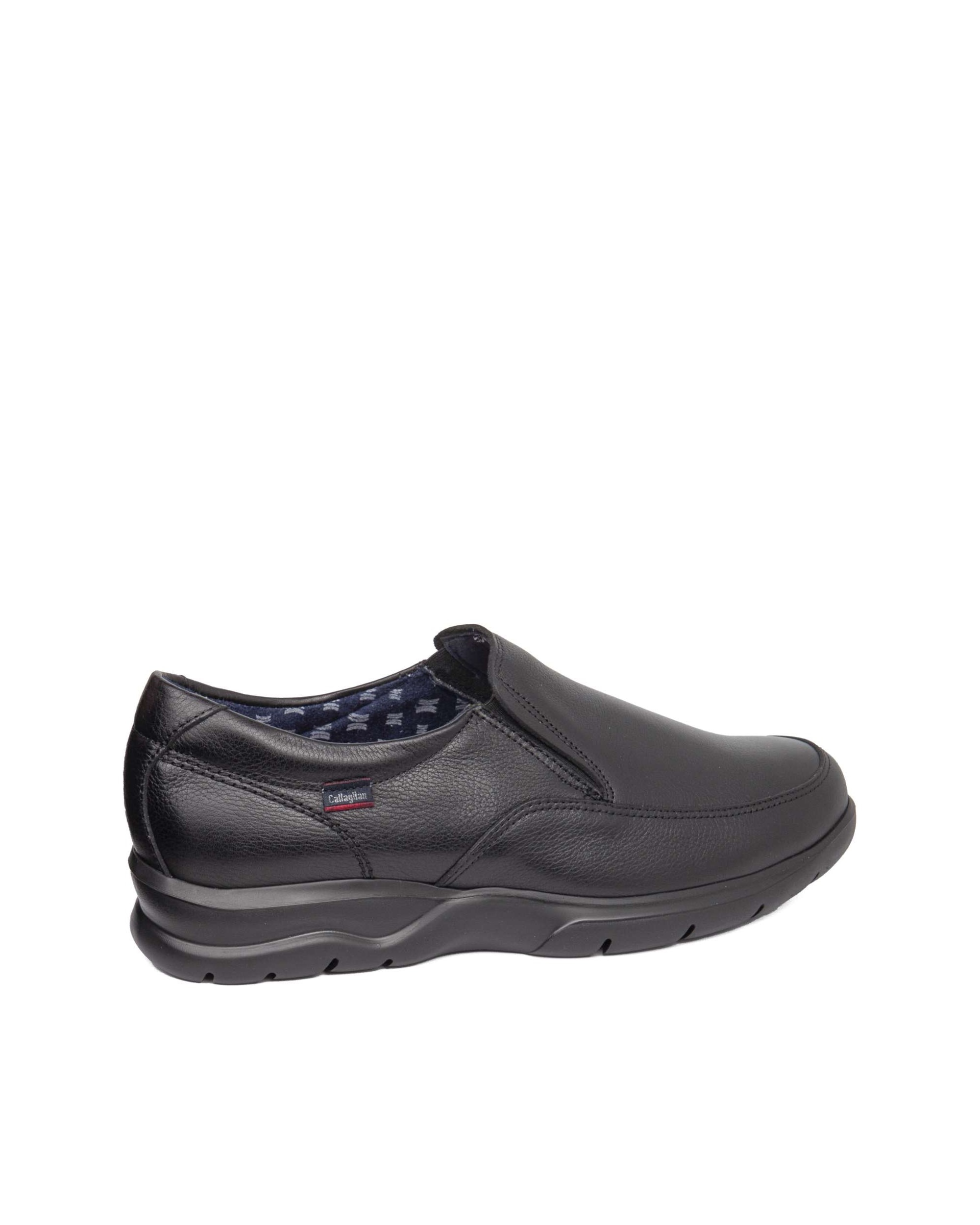 Zapato cómodo de piel de hombre con sistema adaptación - Callaghan - Negro Negro-3