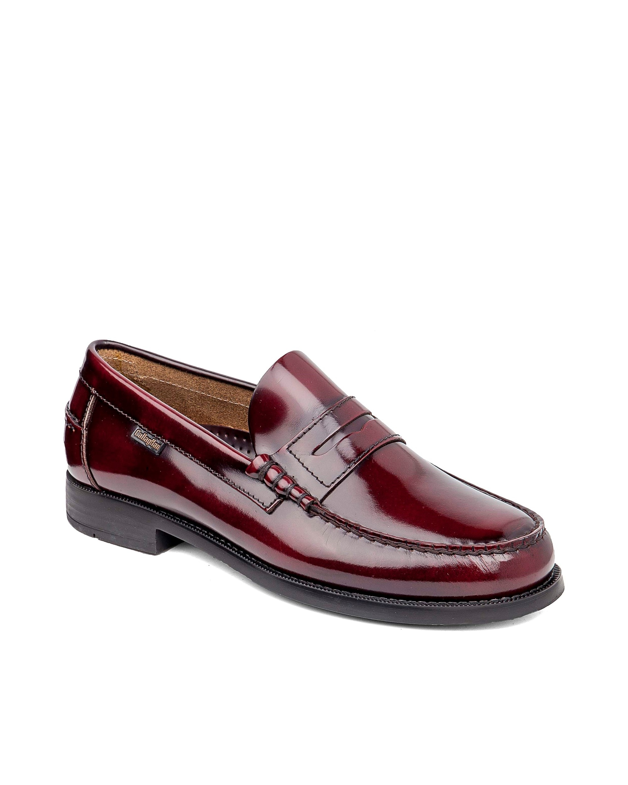 Mocasin antifaz en piel - Callaghan - Burdeos Burdeos-3