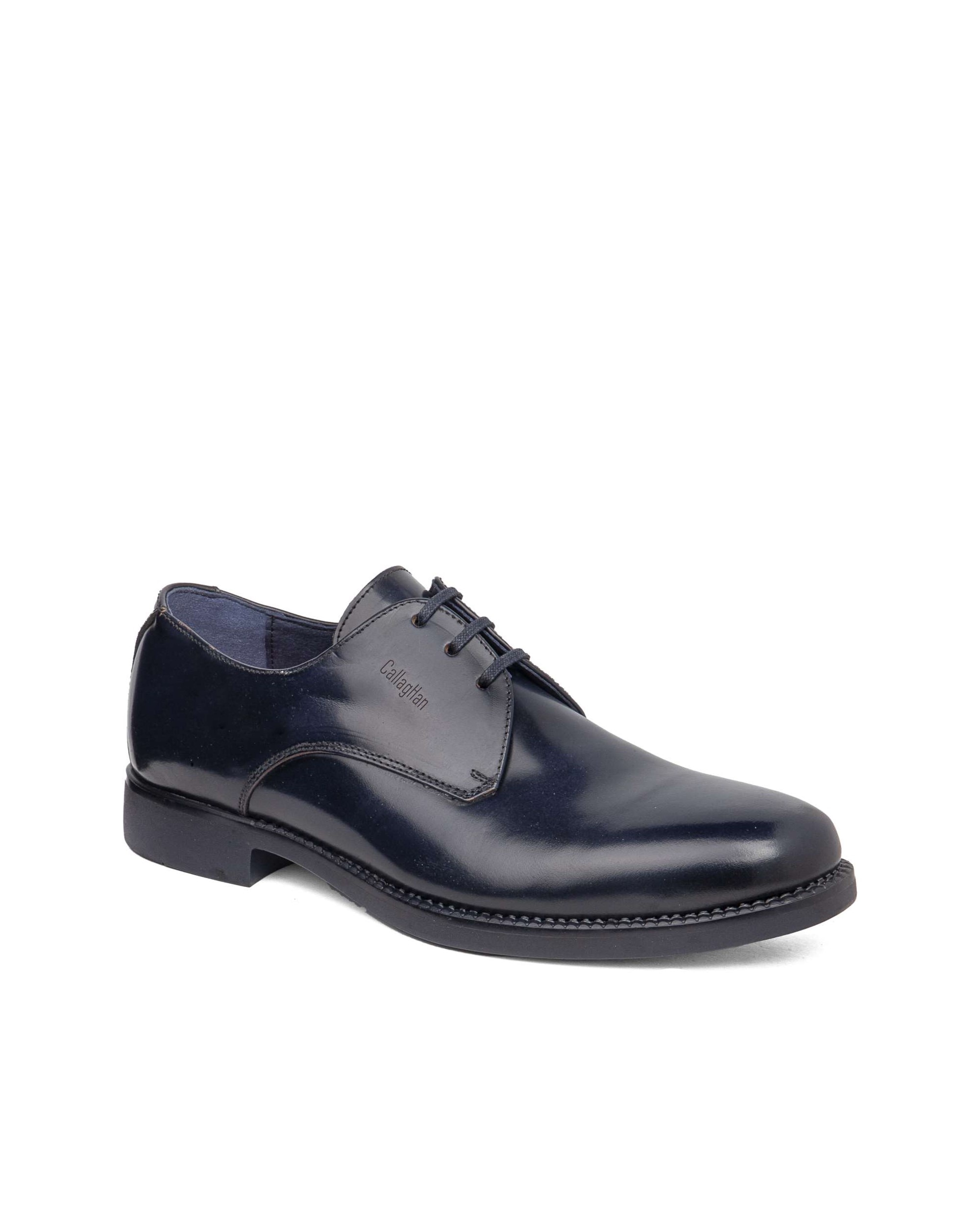 Zapato de piel de hombre con cordones con sistema adaptación - Callaghan - Azul Azul-3