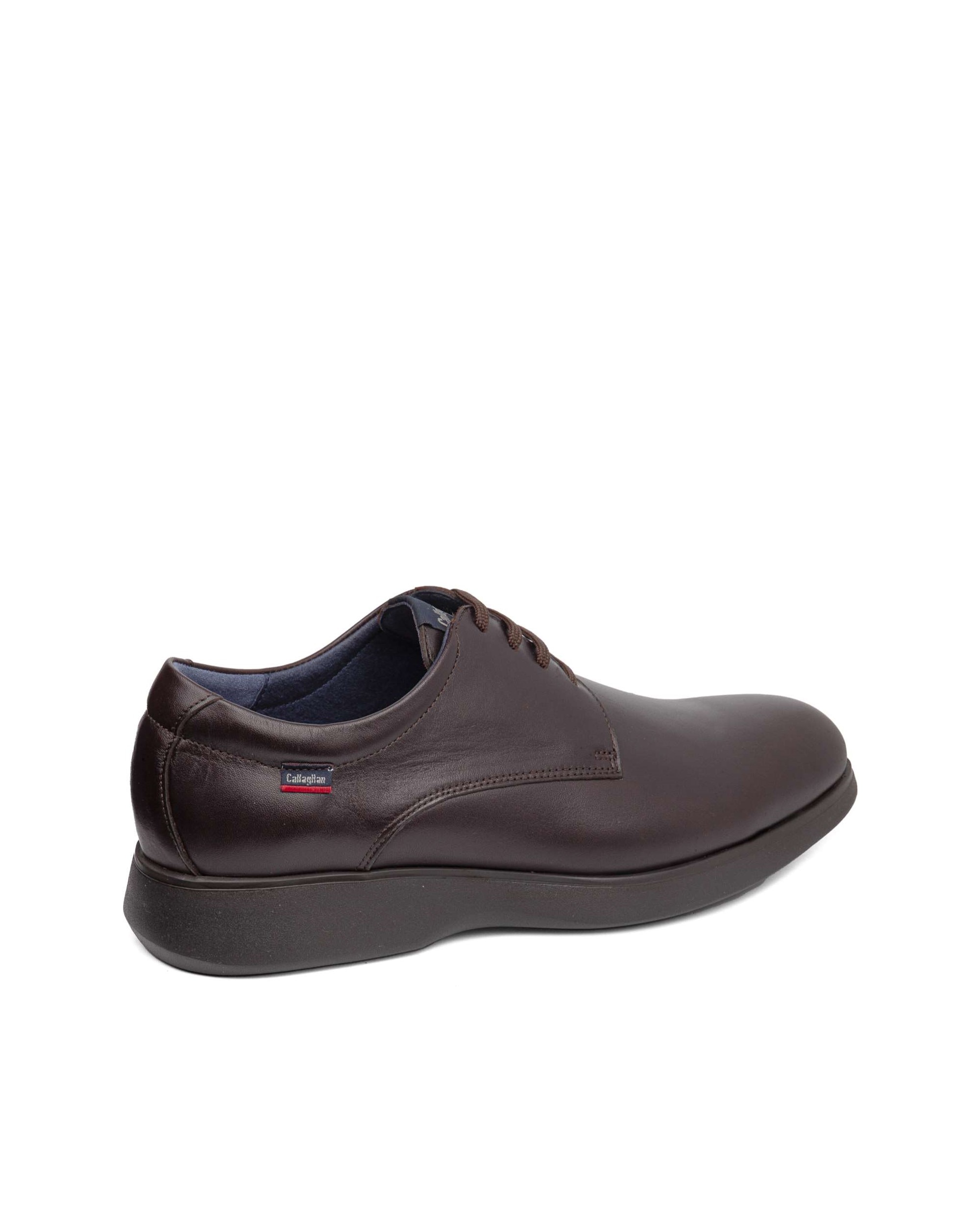 Zapatos de hombre de piel con cordones y tecnología Adaptación - Callaghan - Marrón oscuro Marrón oscuro-2