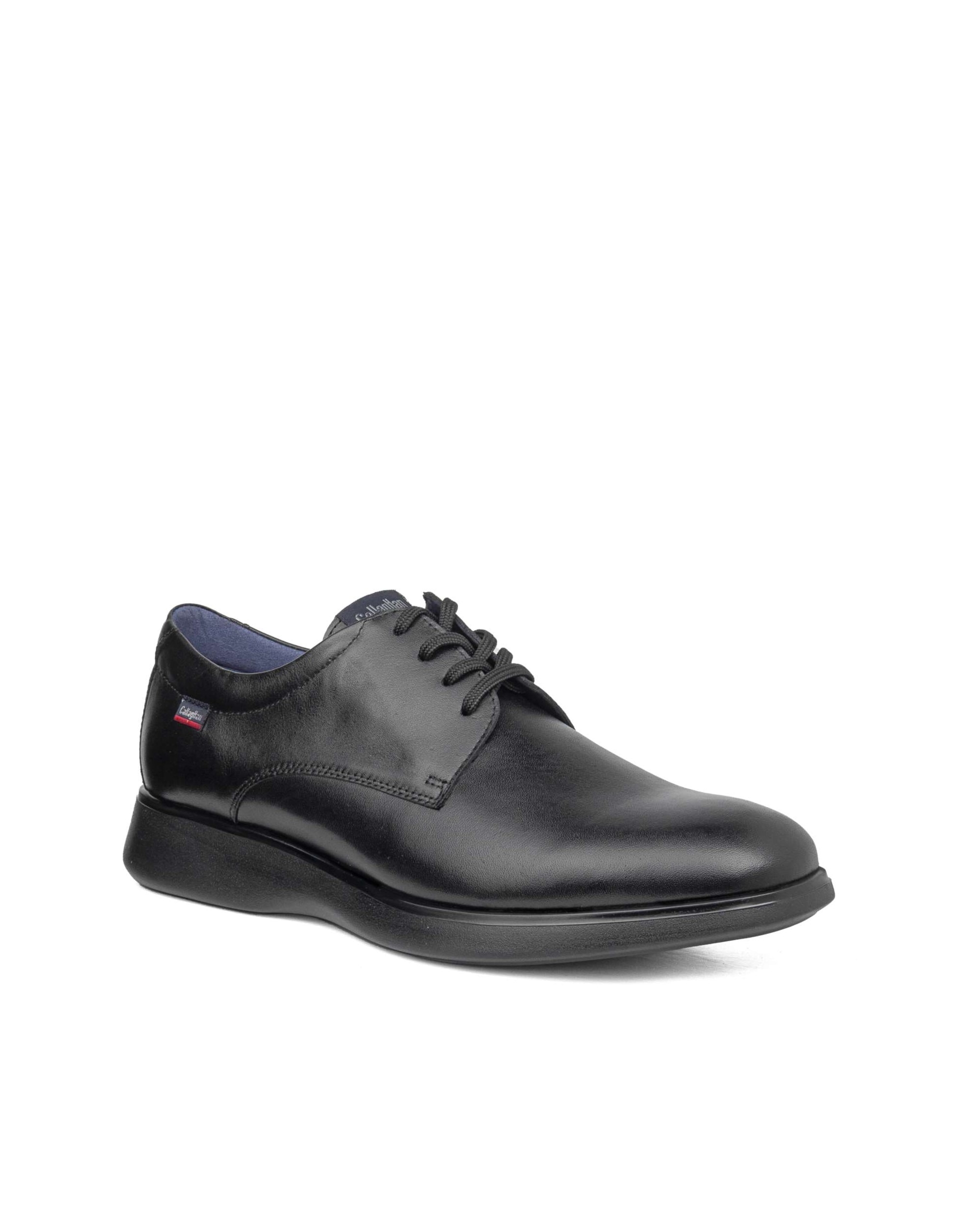Zapatos de hombre de piel con cordones y tecnología Adaptación - Callaghan - Negro Negro-2