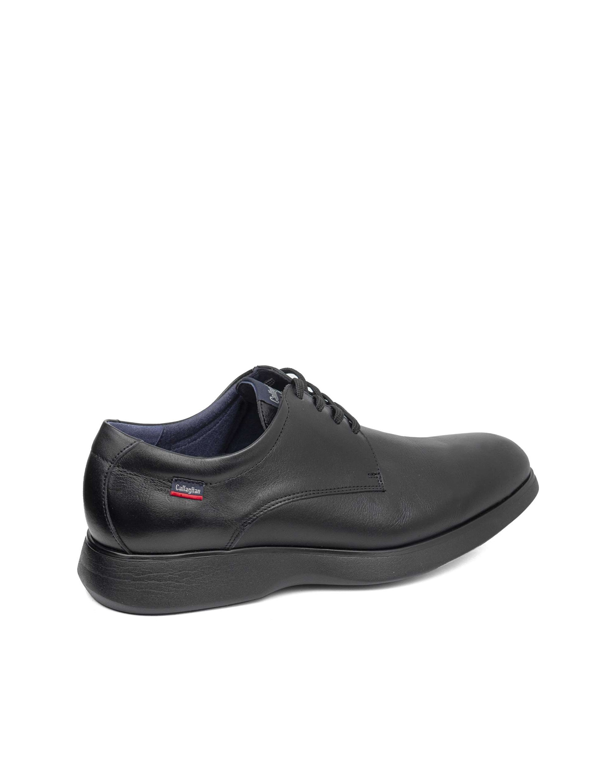 Zapatos de hombre de piel con cordones y tecnología Adaptación - Callaghan - Negro Negro-3