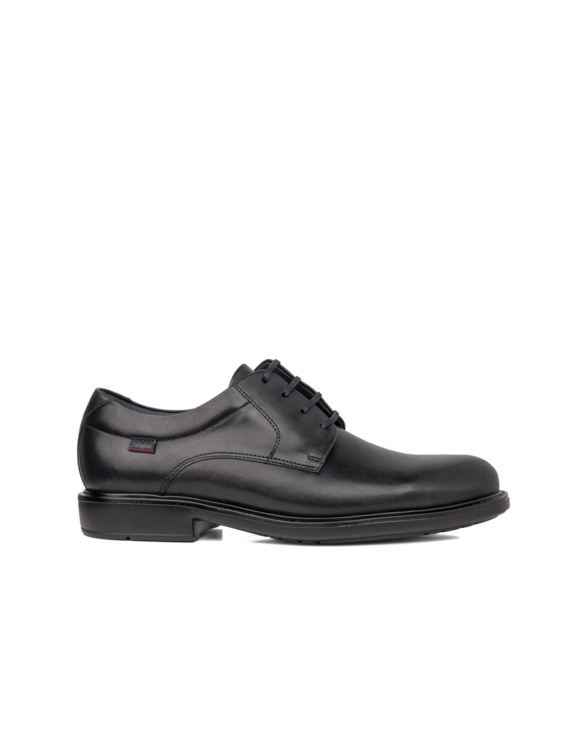 Imagen 1 de Zapato de piel de hombre con cordones con sistema adaptación Negro