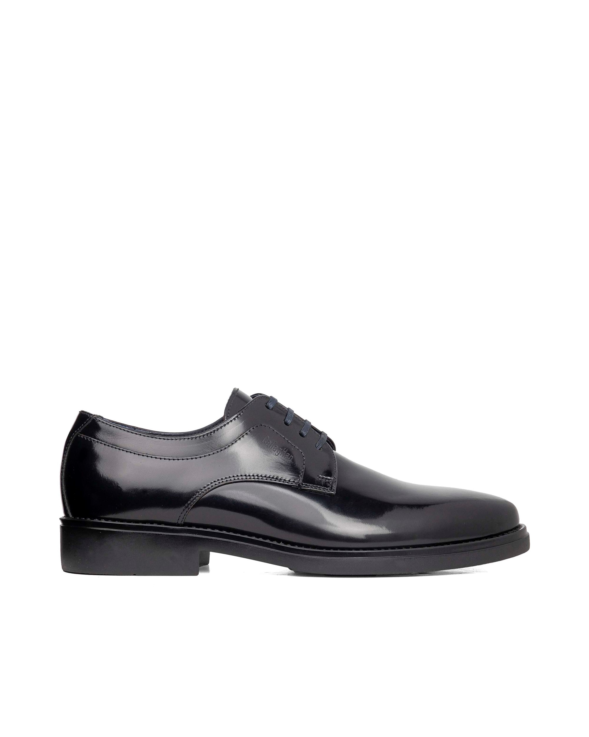 Imagen 0 de Zapato de piel de hombre con cordones con sistema adaptación Negro