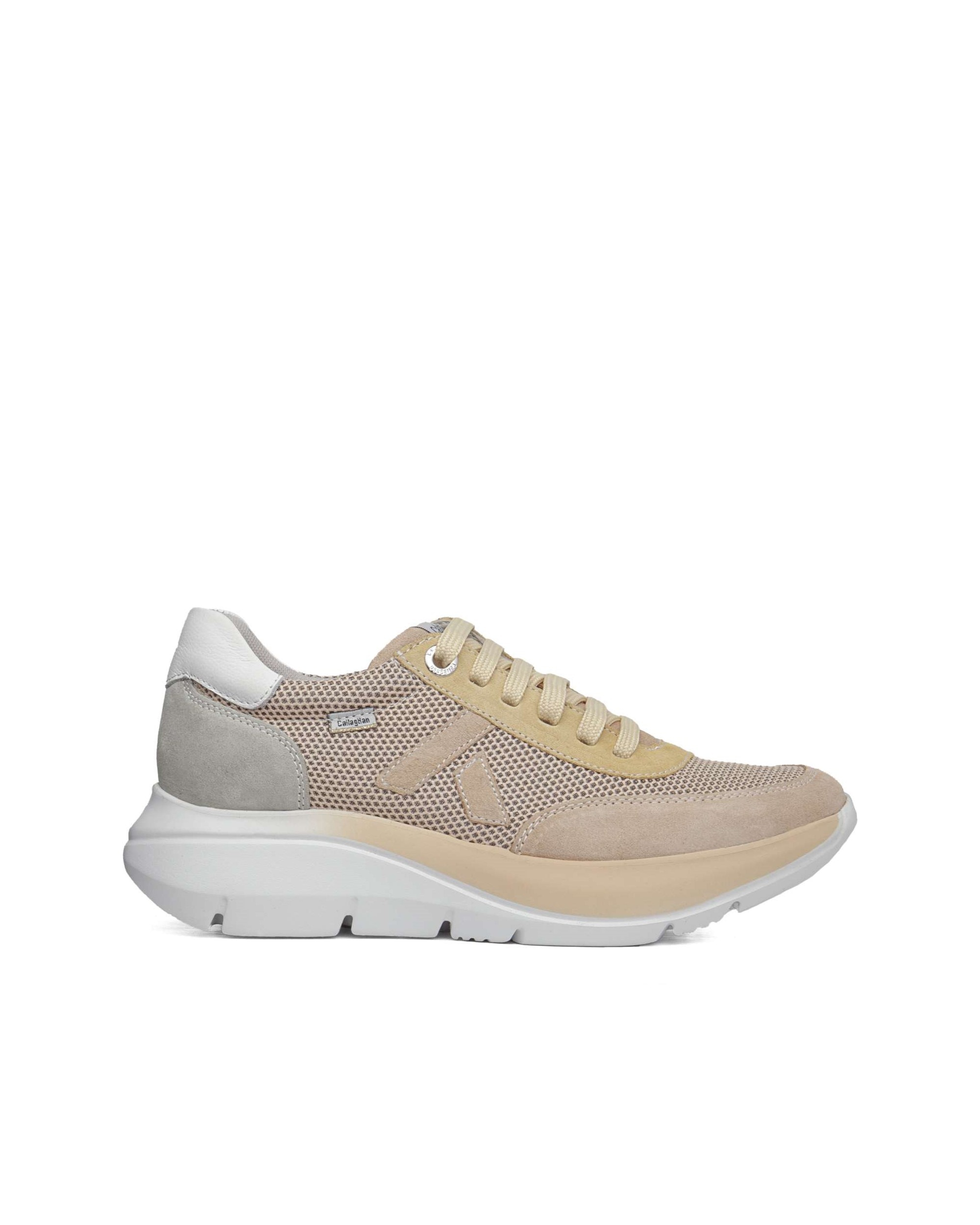 Imagen 0 de Zapatillas deportivas de hombre de piel Algoritmo Beige