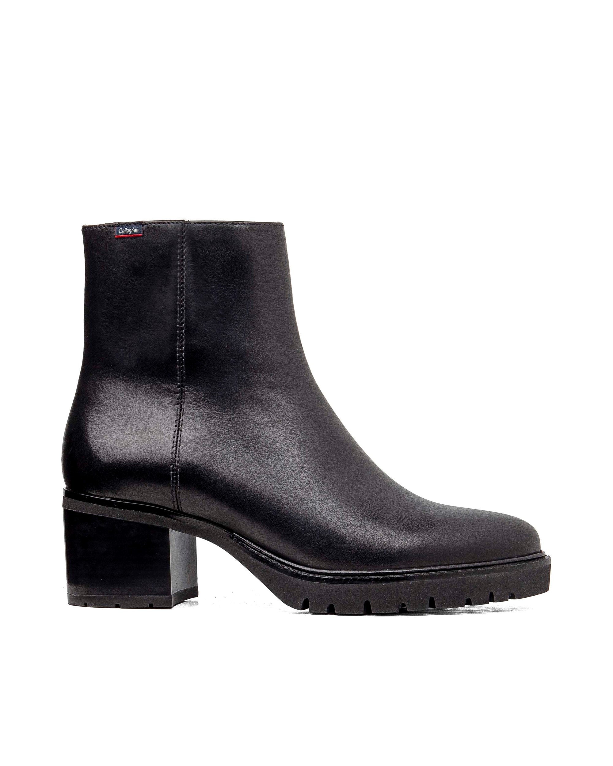 Botines básicos de piel de mujer con sistema adaptación - Callaghan - Negro Negro-1