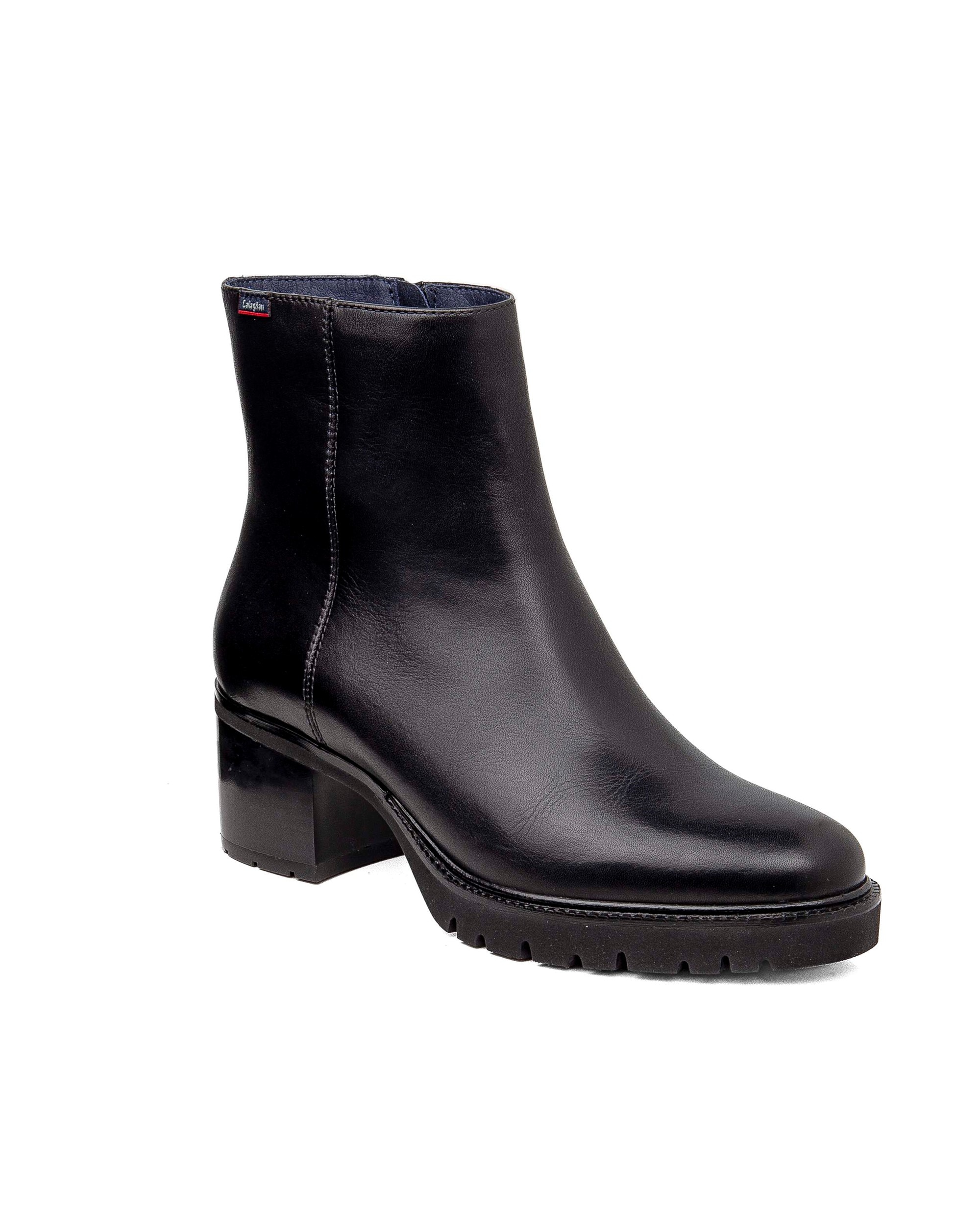 Botines básicos de piel de mujer con sistema adaptación - Callaghan - Negro Negro-3