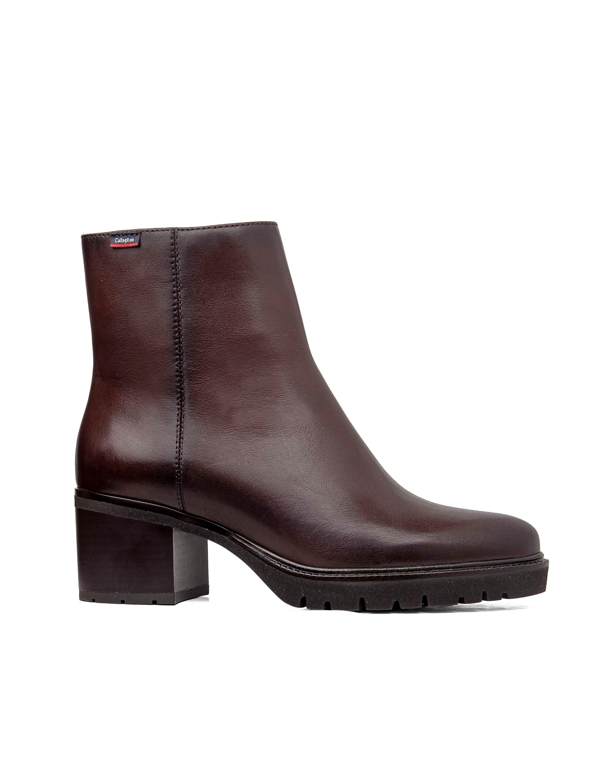 Botines básicos de piel de mujer con sistema adaptación - Callaghan - Marrón oscuro Marrón oscuro-1