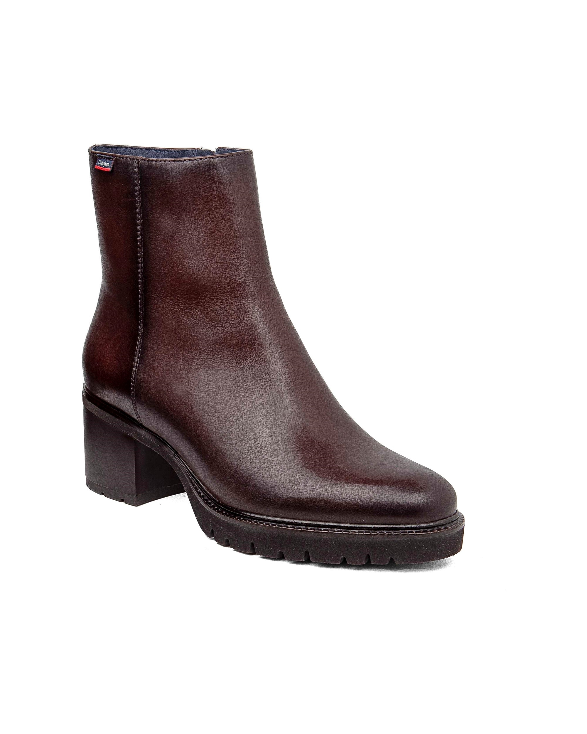 Botines básicos de piel de mujer con sistema adaptación - Callaghan - Marrón oscuro Marrón oscuro-3