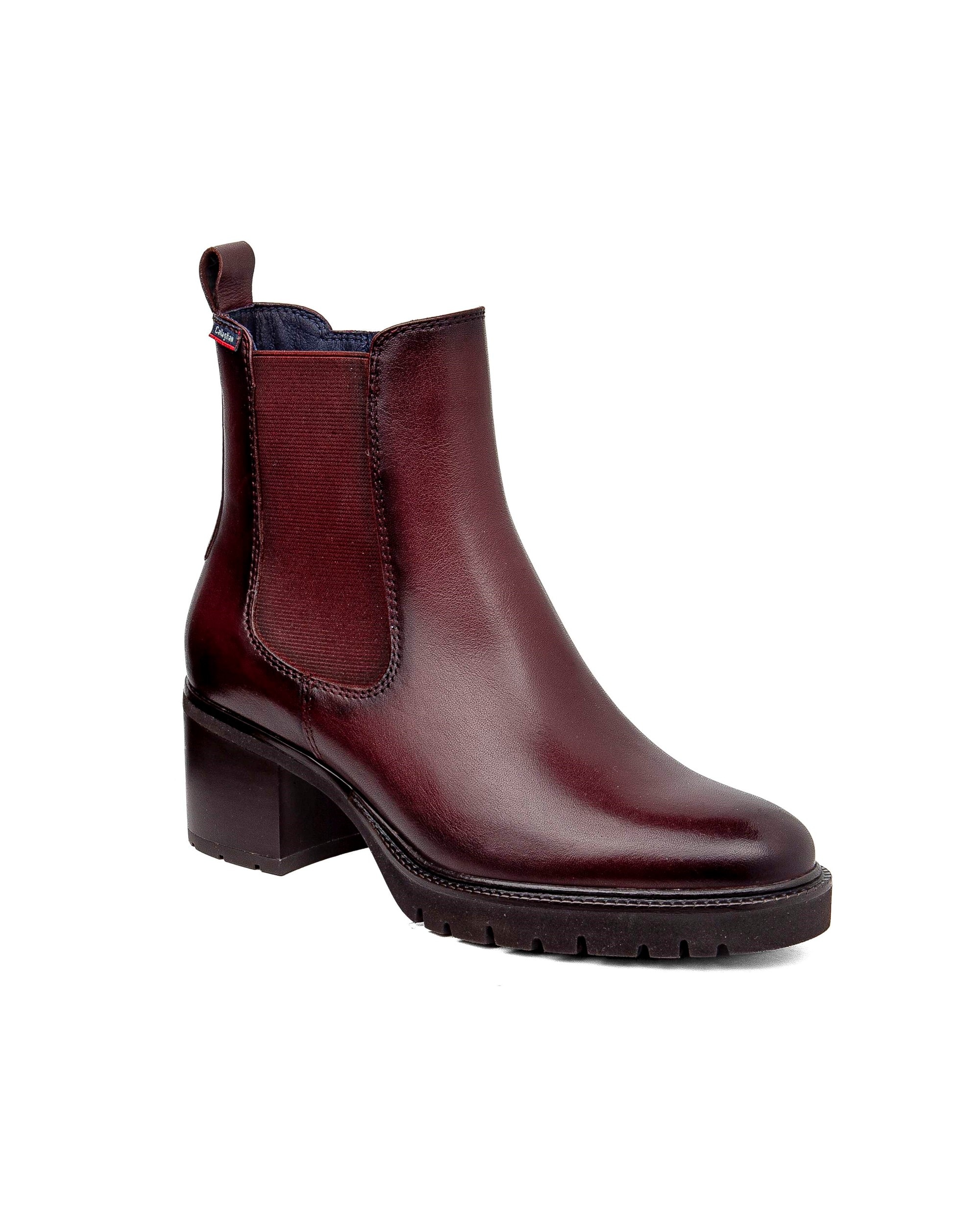 Botines chelsea de piel de mujer con sistema adaptación - Callaghan - Rioja Rioja-3