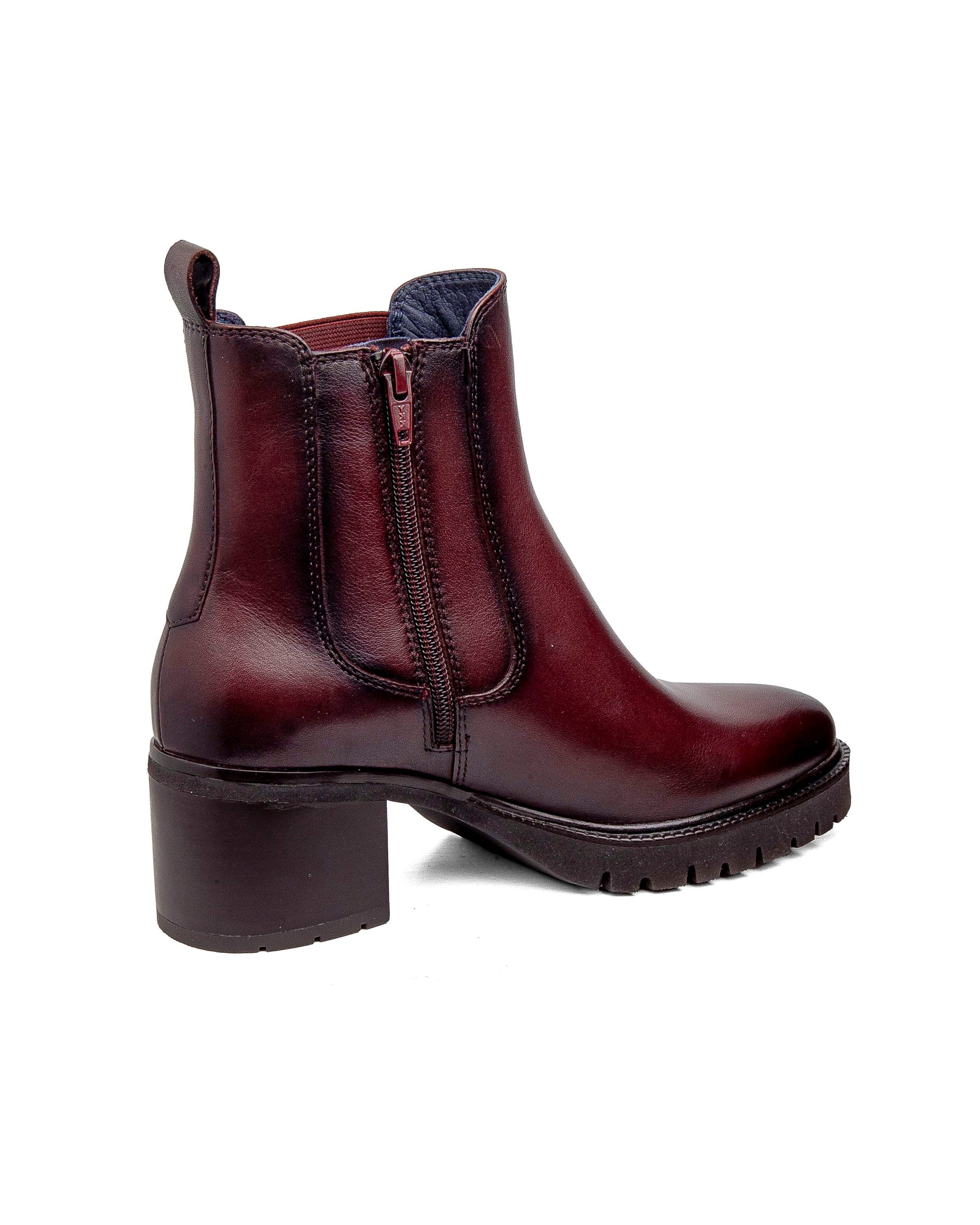 Botines chelsea de piel de mujer con sistema adaptación - Callaghan - Rioja Rioja-2