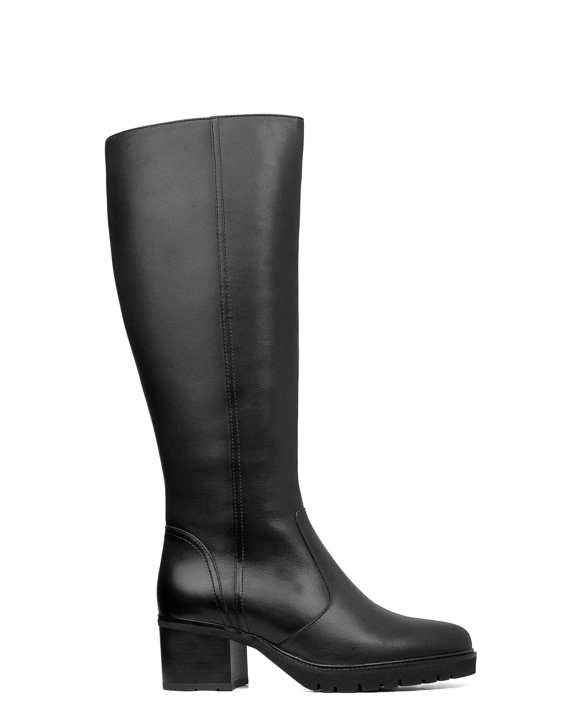 Imagen 1 de Botas básicas de piel de mujer con sistema adaptación Negro