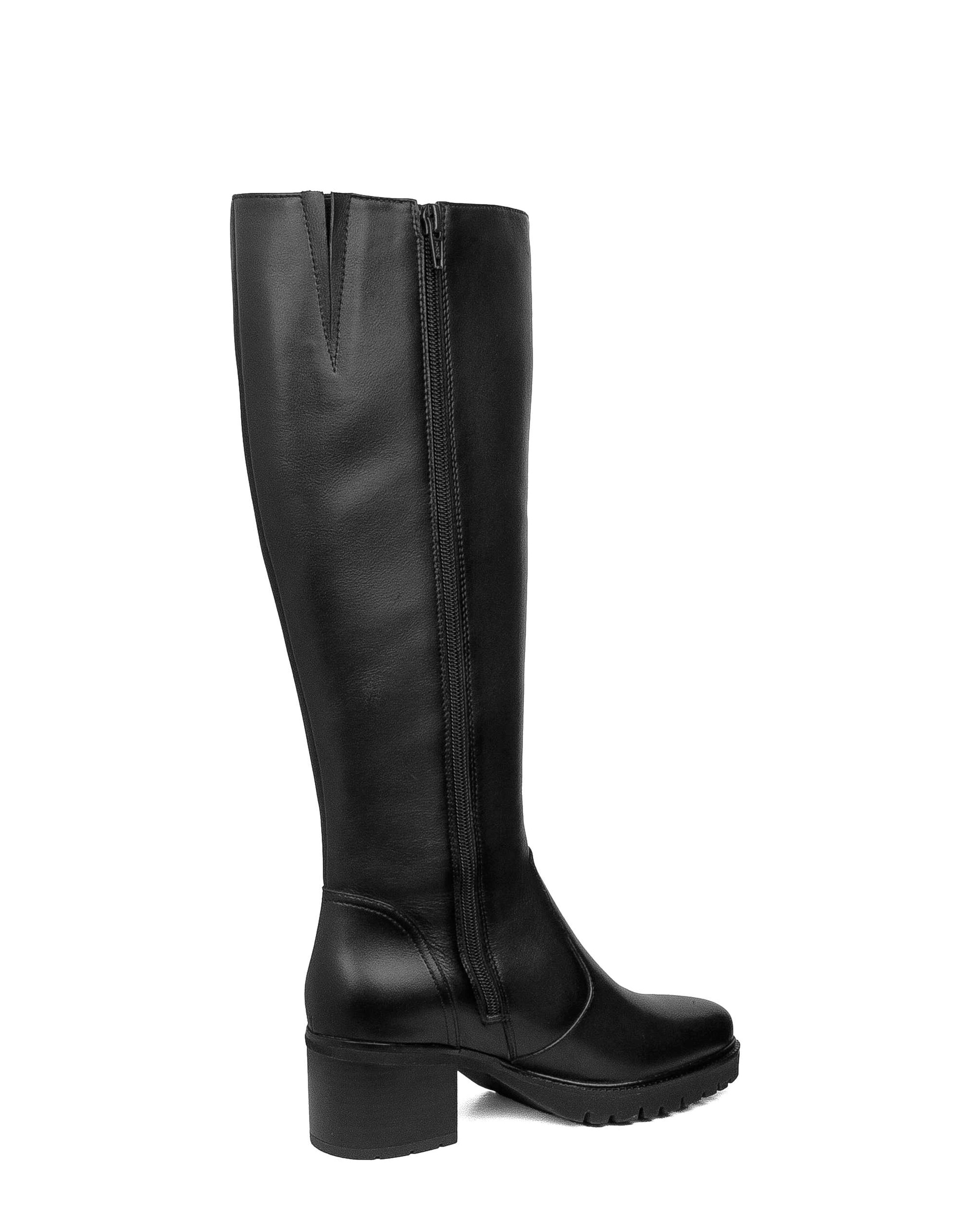 Imagen 2 de Botas básicas de piel de mujer con sistema adaptación - Callaghan - Negro Negro