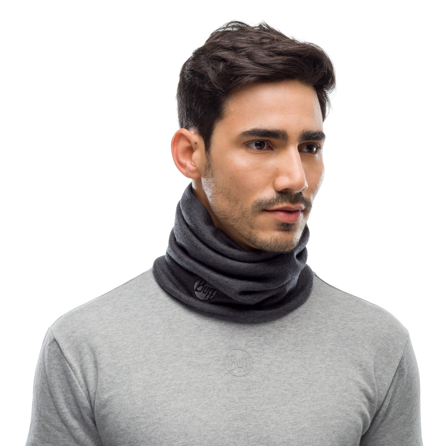 Cuello unisex Solid Grey Buff - Gris Gris-3