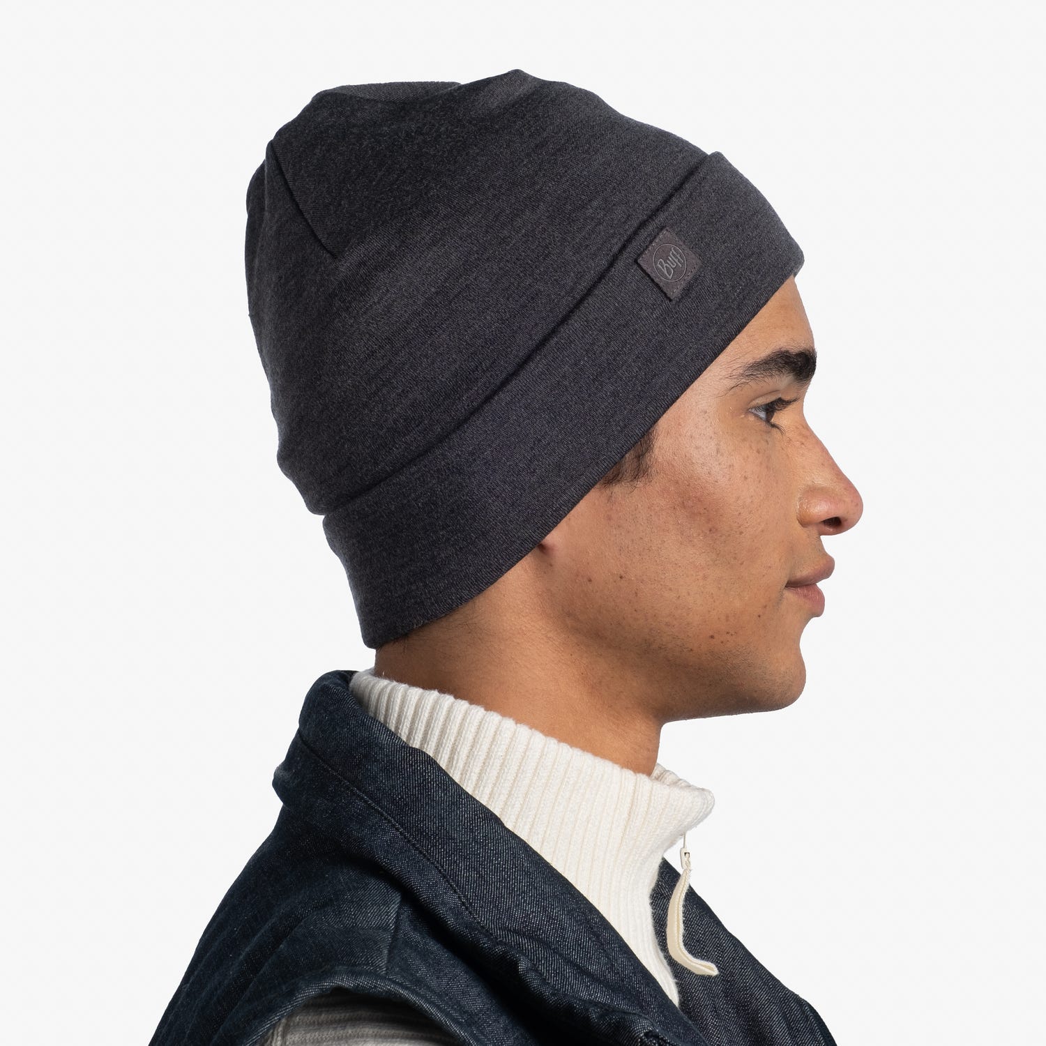 Gorro unisex Solid Grey Buff - Gris Gris-5