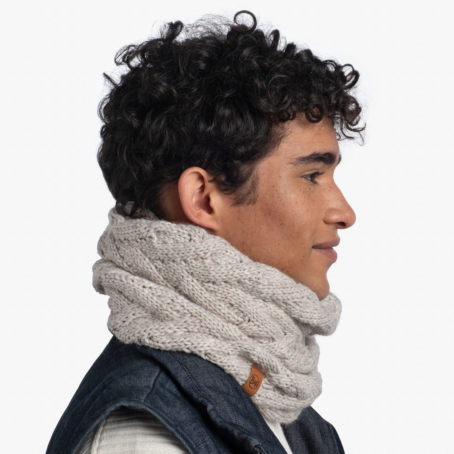 Bufanda de punto mujer Caryn Cru Buff - Blanco Blanco-3