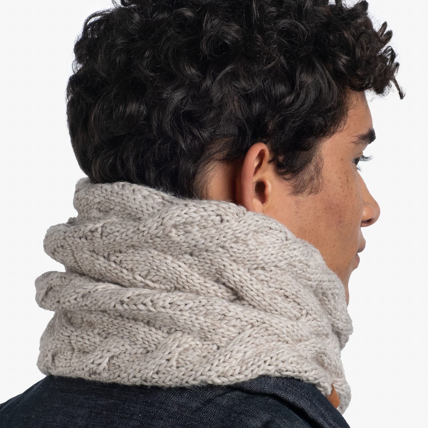 Bufanda de punto mujer Caryn Cru Buff - Blanco Blanco-4