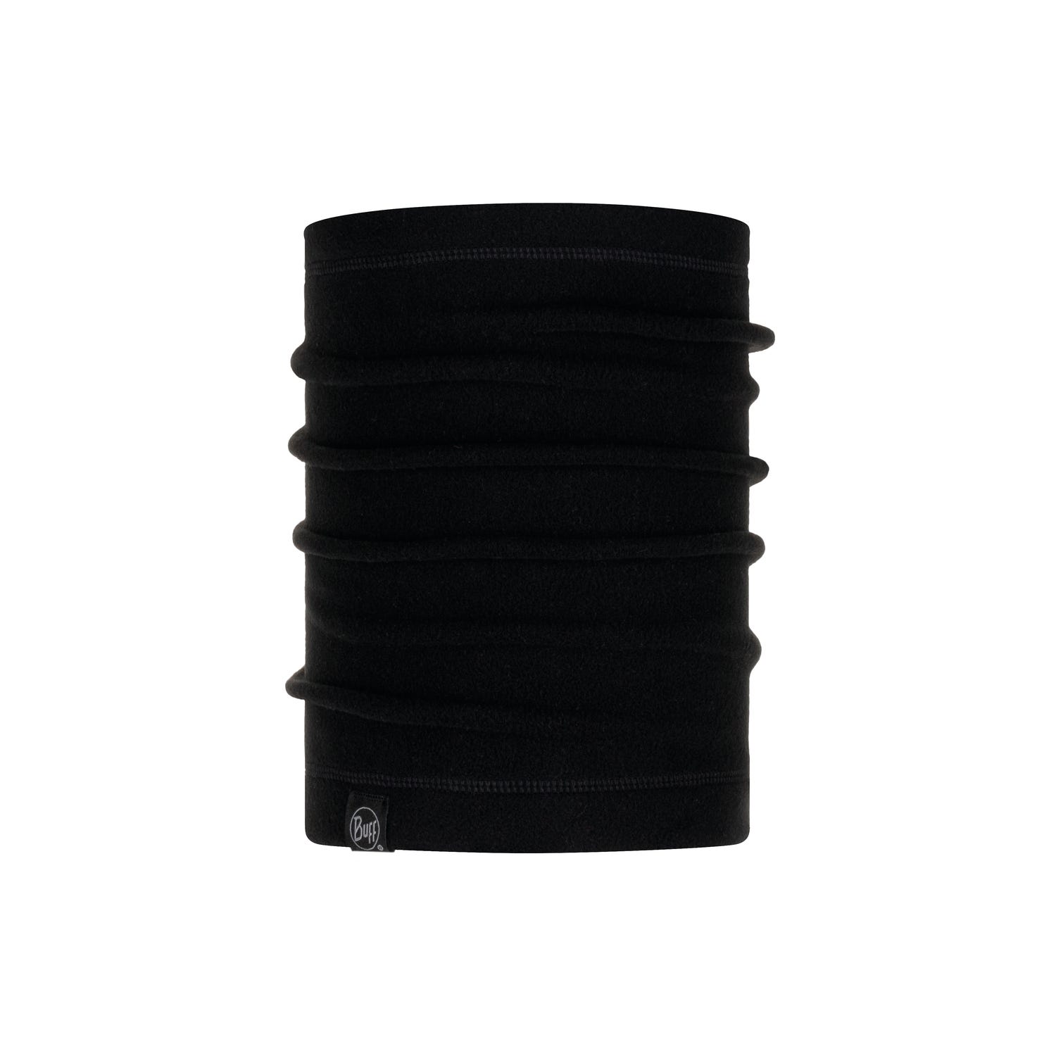 Buff - Bufanda de punto unisex Solid Black Buff.