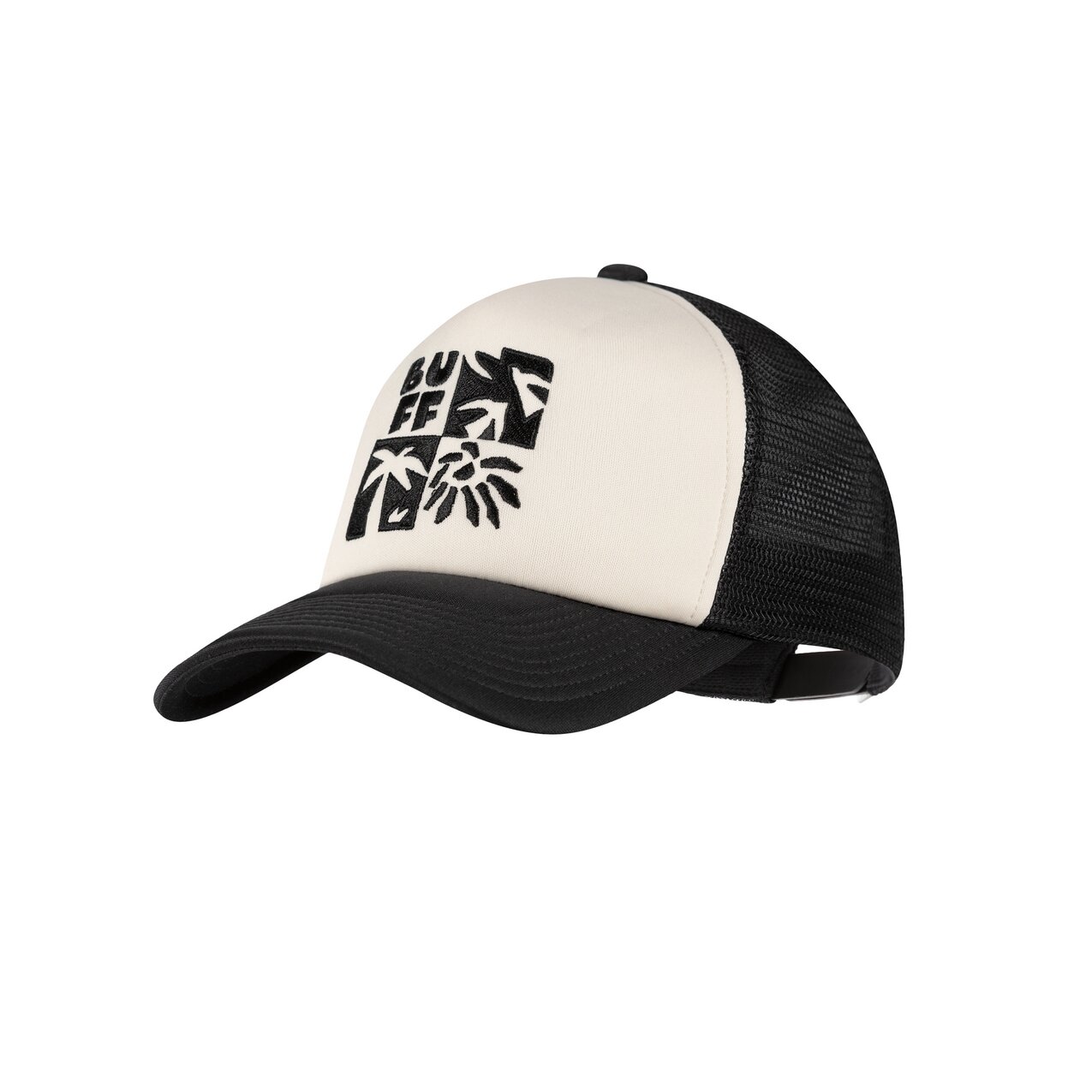 Imagen 0 de Gorra unisex Trucker cap Buff Negro / Blanco