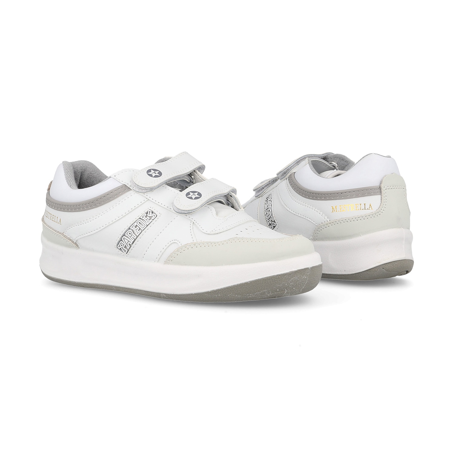 Zapatillas casual de hombre Estrella Velcro Paredes - Blanco Blanco-5