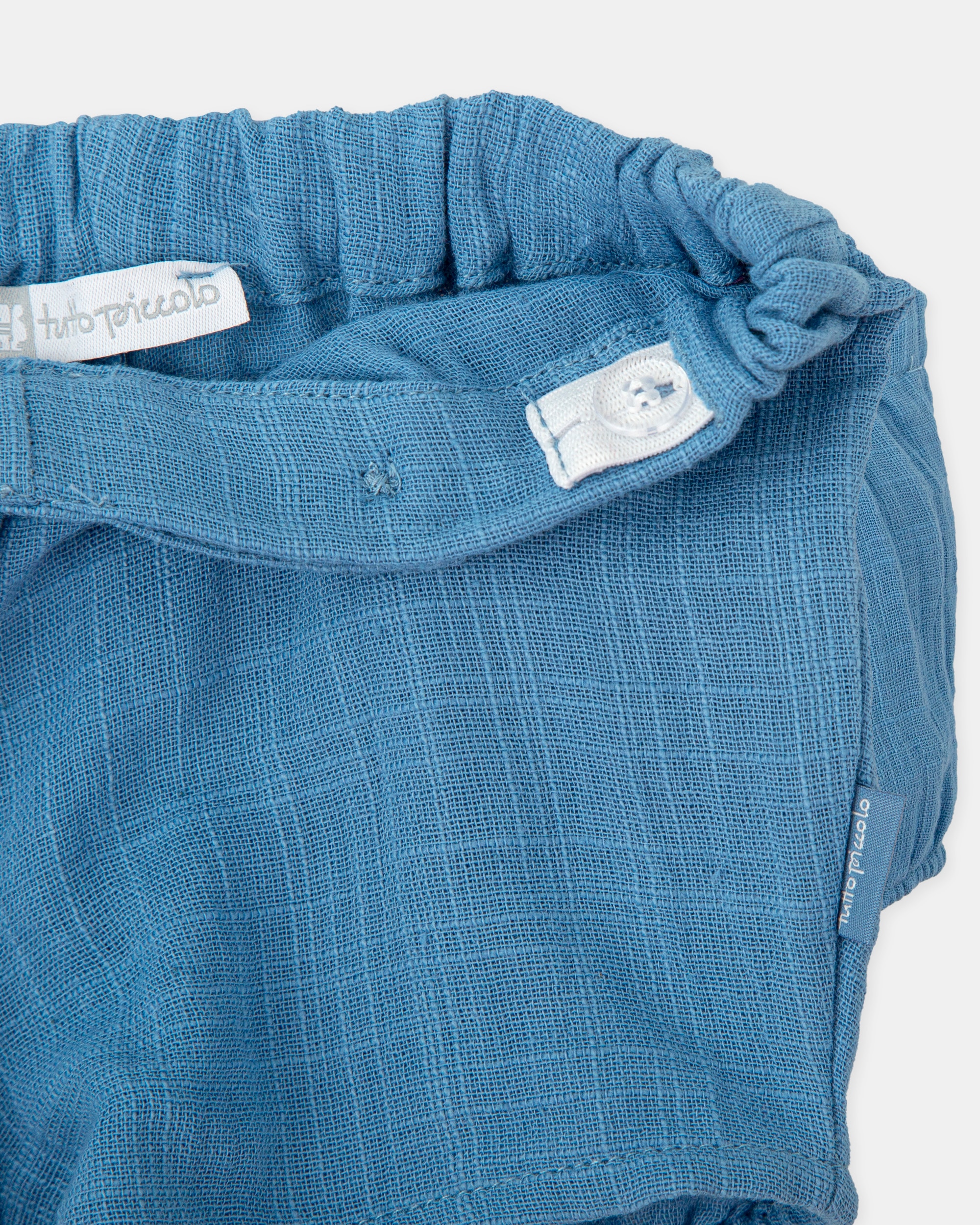 Short para Bebé Bombacho em Algodão 100% Tutto Piccolo Azul-3