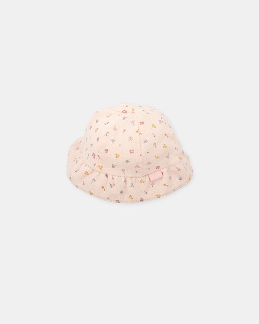 Imagen 0 de Gorro de bebé niña de gasa con estampado de flores