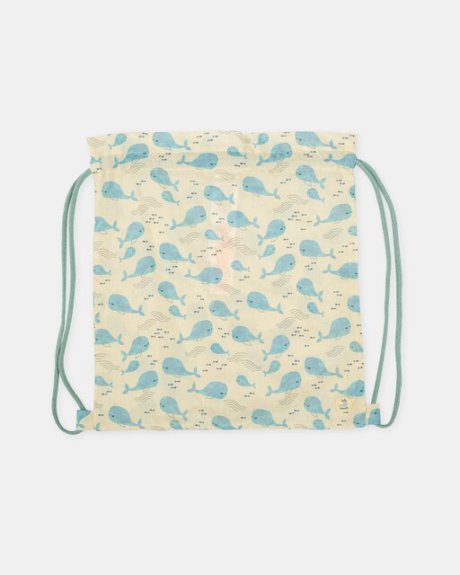 Imagen 0 de Bolsa de bebé niño color amarillo ballenas