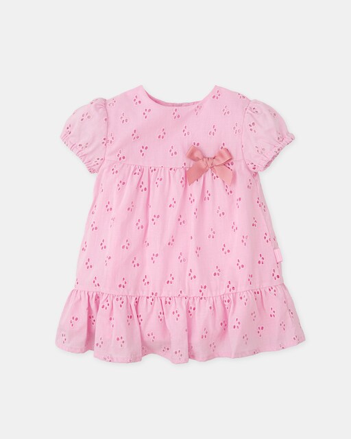 Imagen 0 de Vestido de niña bordado malva