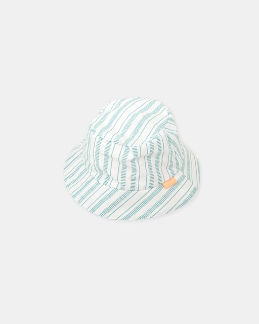 Imagen 0 de Gorro de bebé niño de popelín con estampado de rayas