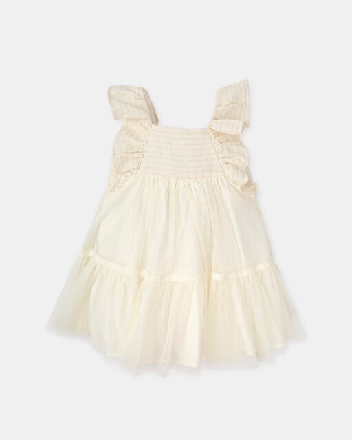 Imagen 0 de Vestido de niña combinado con lazo trasero