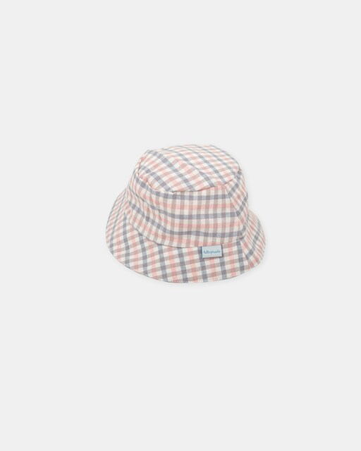 Imagen 0 de Gorro de bebé niño de cuadros vichy multicolor
