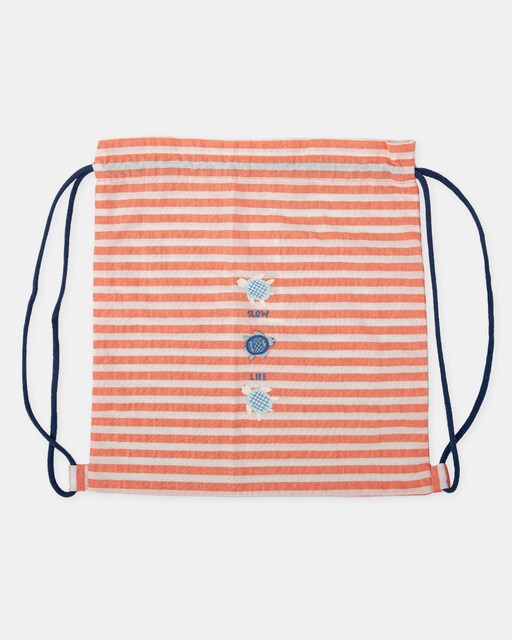 Imagen 0 de Bolsa de bebé niño rayas color coral