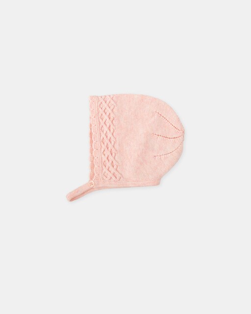 Imagen 0 de Capota tricot de bebé niña color pétalo