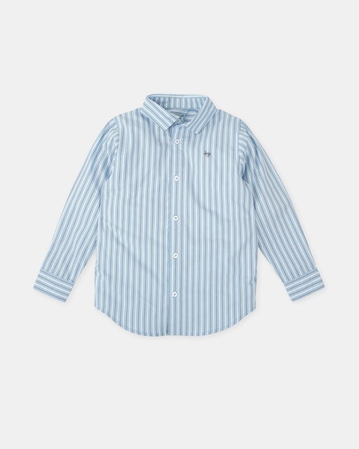 Imagen 0 de Camisa de bebé niño a rayas porcelana