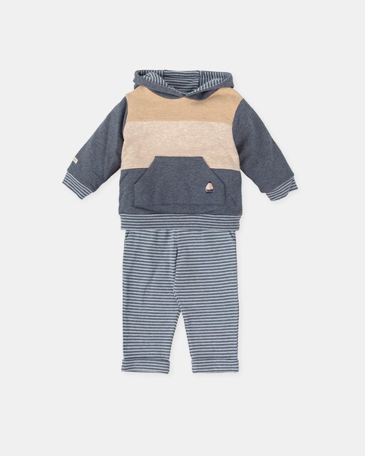 Imagen 0 de Conjunto de niño dos piezas rayas azul marino