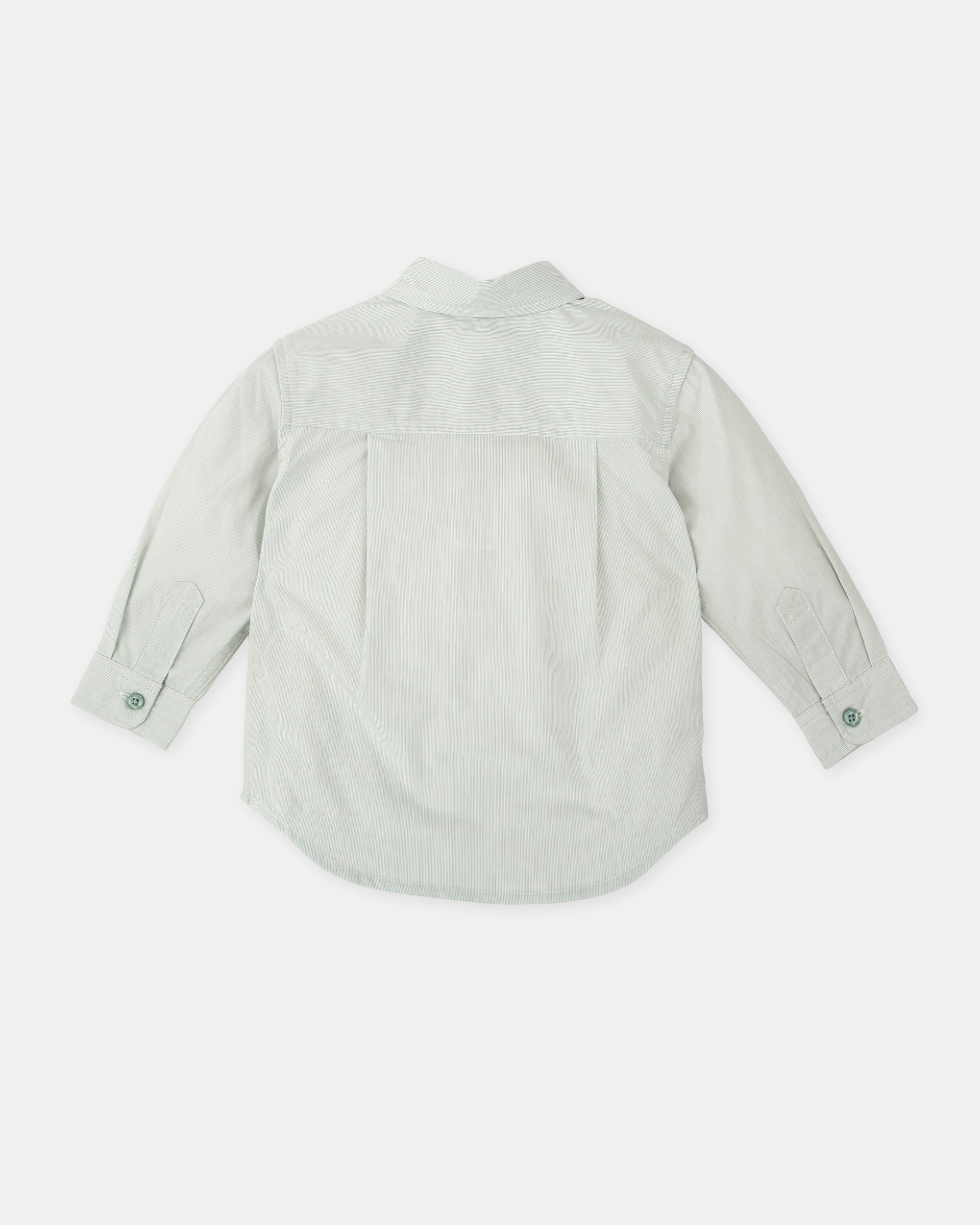 Imagen 2 de Camisa de bebé a rayas aguamarina - Tutto Piccolo - Verde claro Verde claro