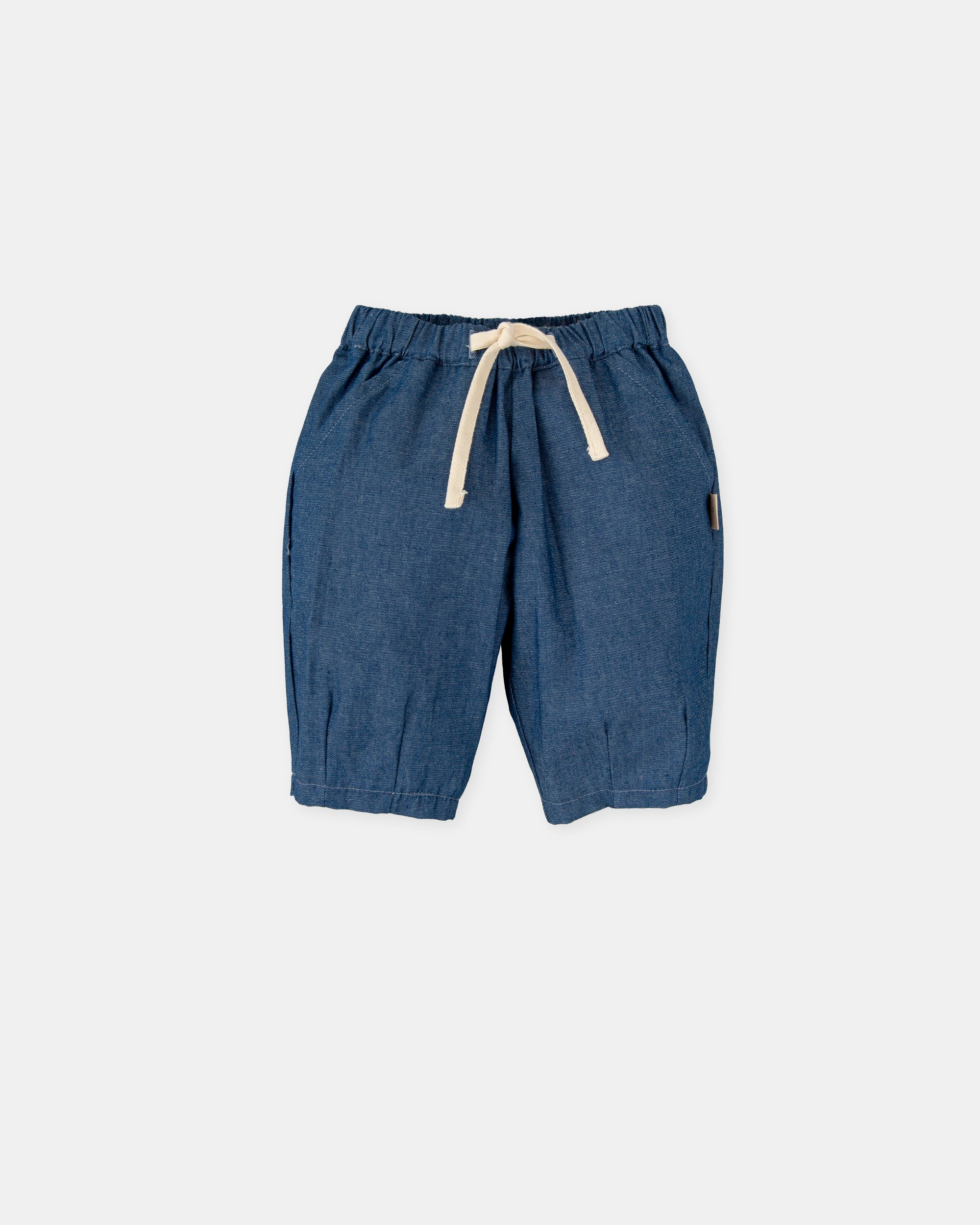 Pantalón de bebé con cordón de ajuste - Tutto Piccolo - Azul Azul-1
