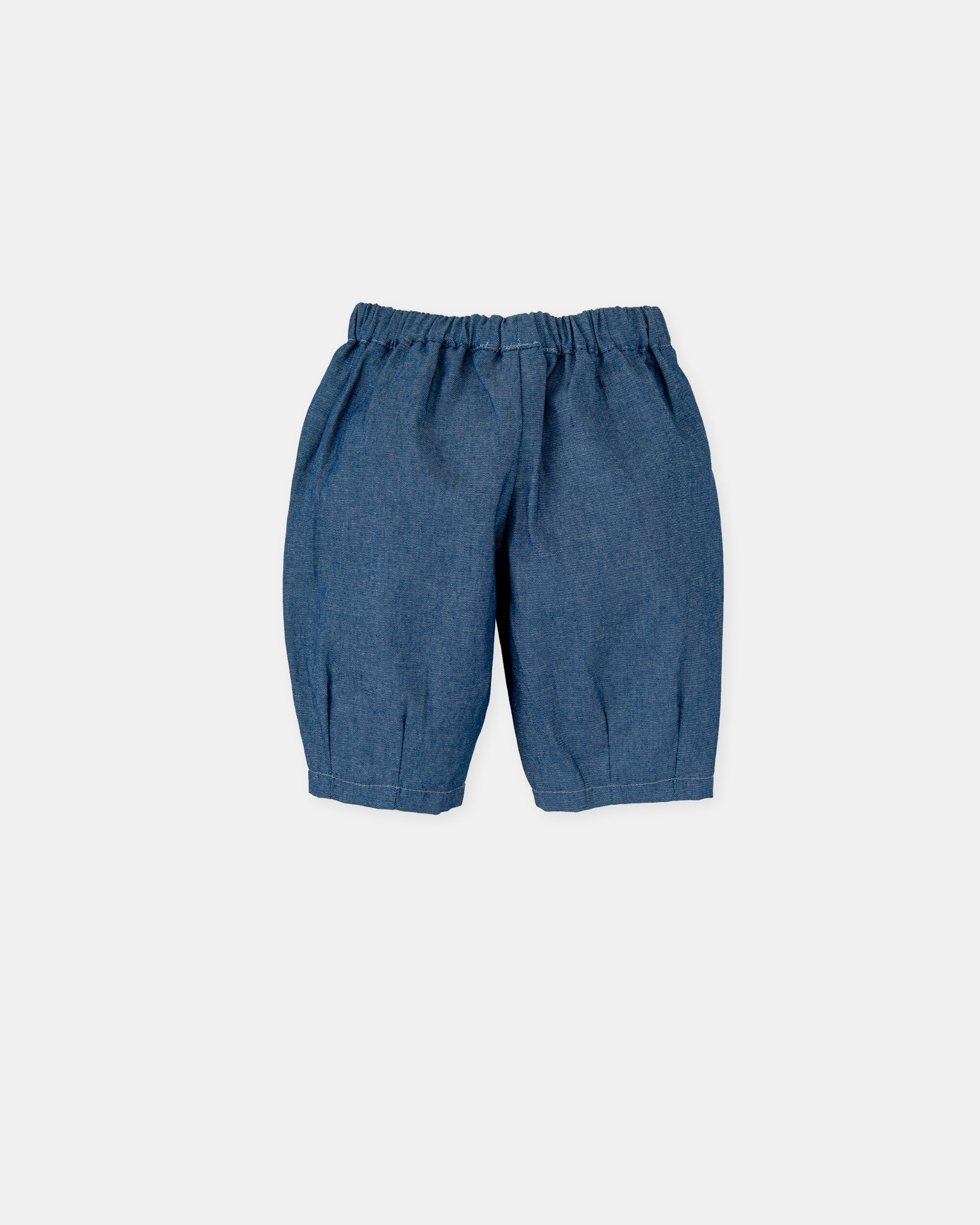 Pantalón de bebé con cordón de ajuste - Tutto Piccolo - Azul Azul-2