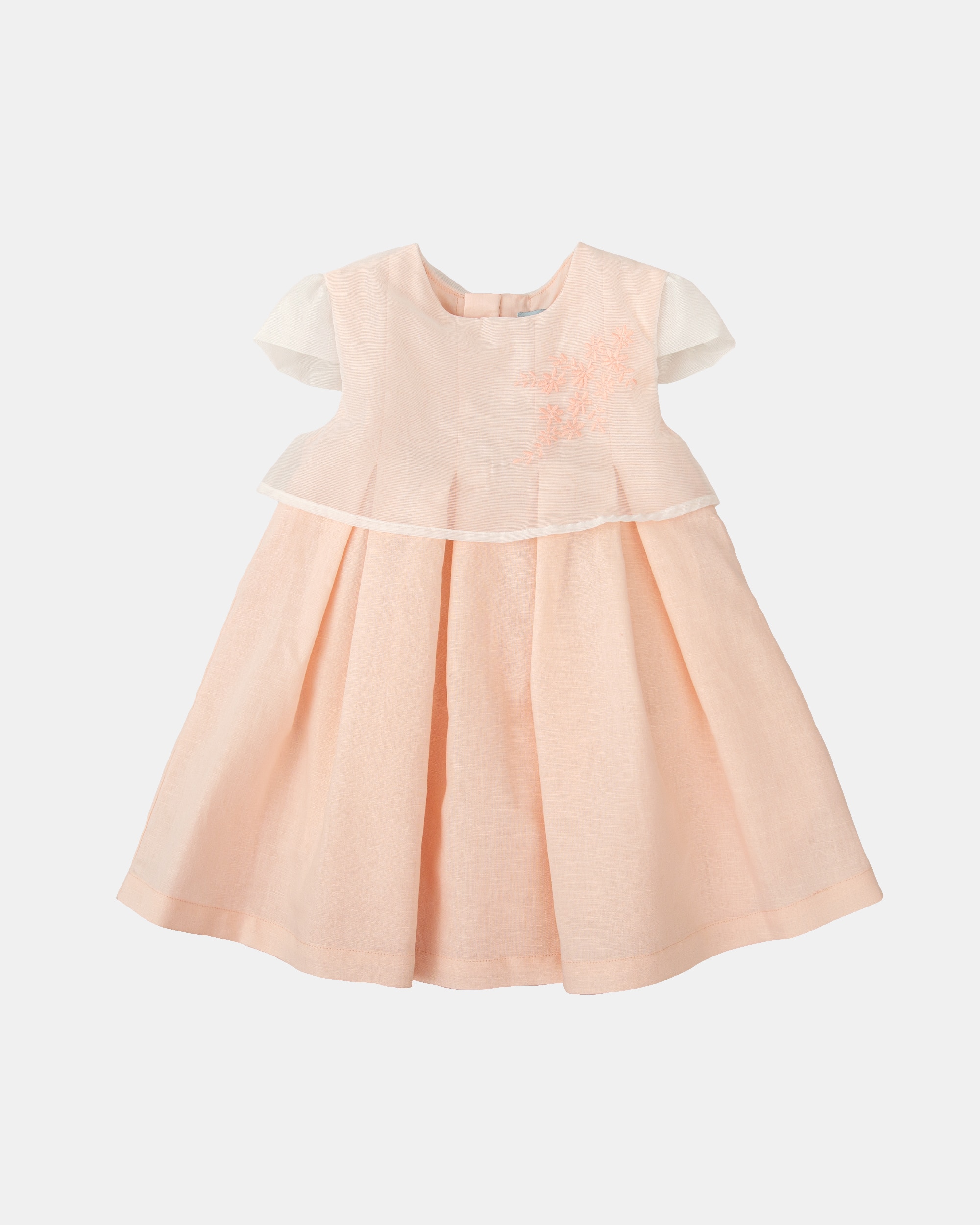 Imagen 0 de Vestido de niña de lino de manga corta Rosa