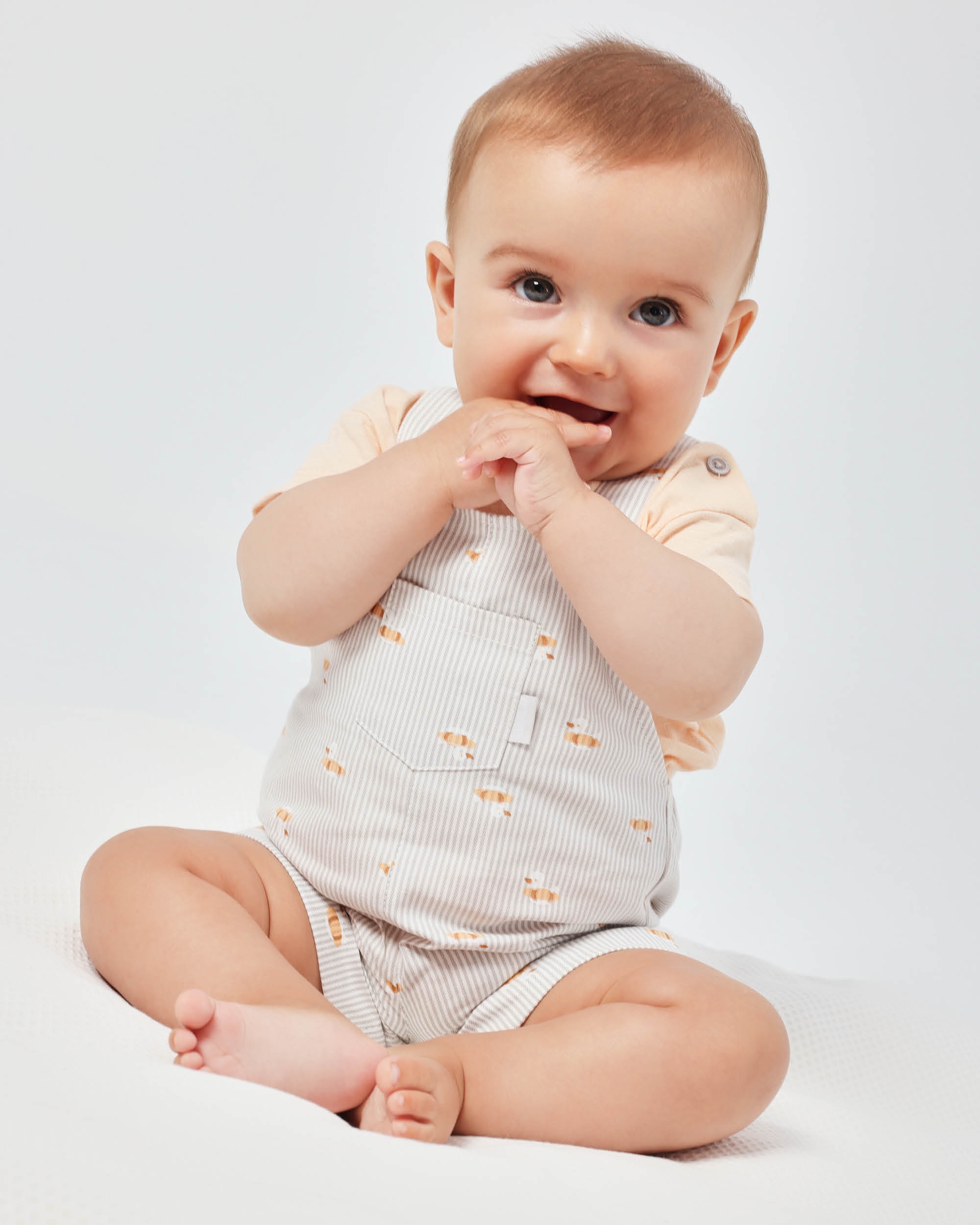 Peto de bebé niño de algodón a rayas