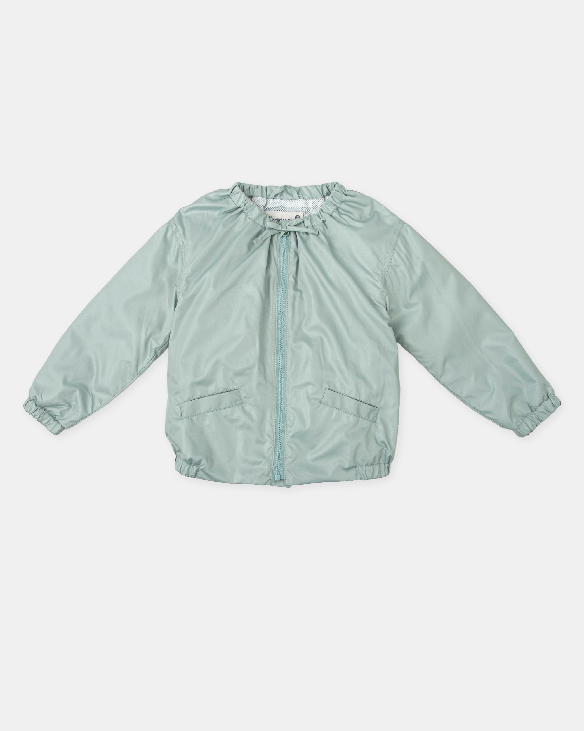 Chaqueta de niña de microfibra - Tutto Piccolo - Verde Agua Verde Agua-3